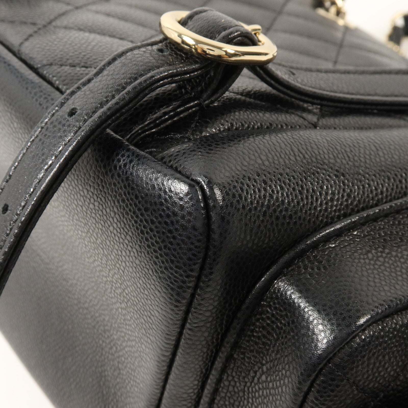 CHANEL 牛皮皮革Duma Backpack鏈帶背包