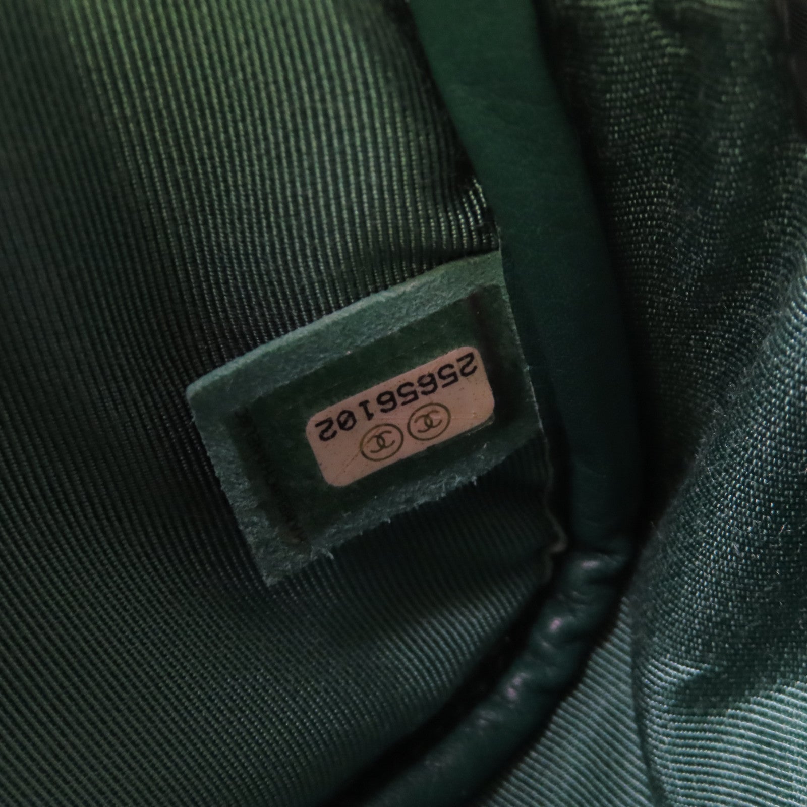 CHANEL 羊皮皮革Camera Bag銀扣鏈帶肩背袋綠色