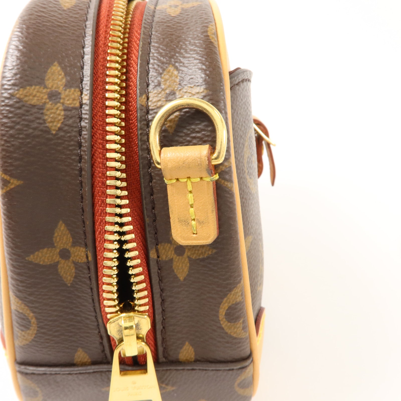 LOUIS VUITTON Monogram Deauville Mini金扣肩背袋棕色