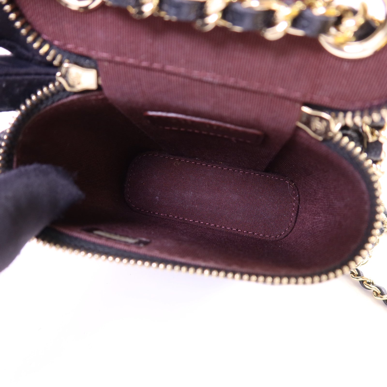 CHANEL 牛皮皮革Chain Shoulder金扣鏈帶肩背袋