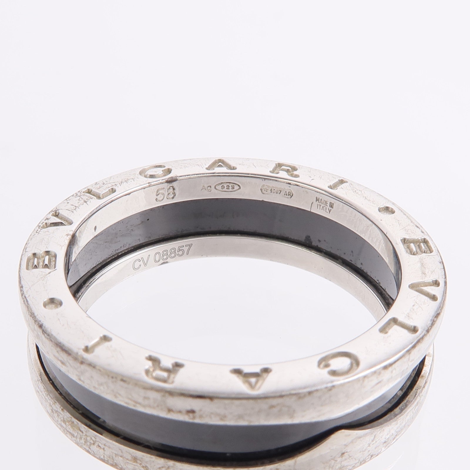 BVLGARI 925純銀/陶瓷B.Zero1 Save the Children Ring戒指