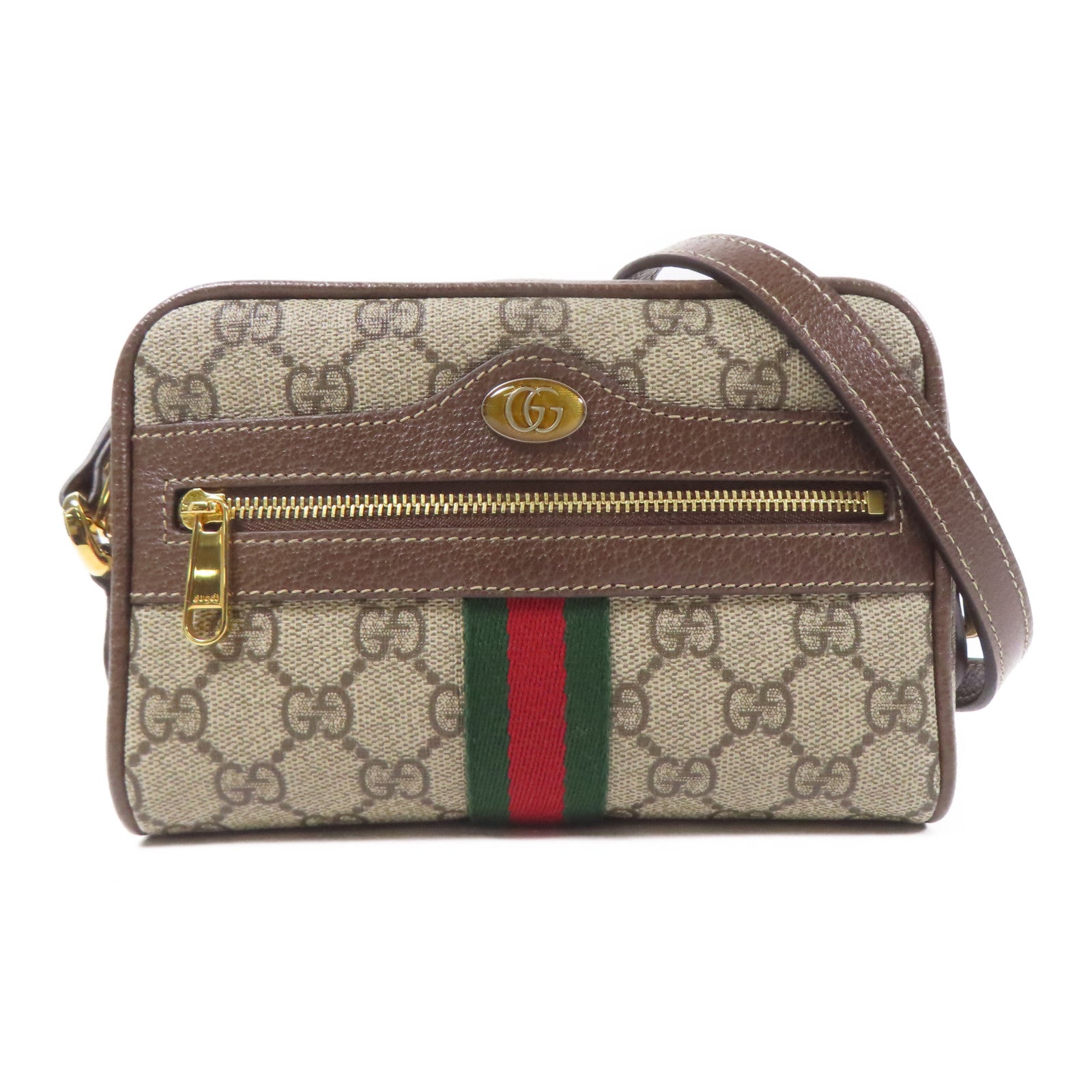 GUCCI 塗層帆布Ophidia Mini金扣肩背袋
