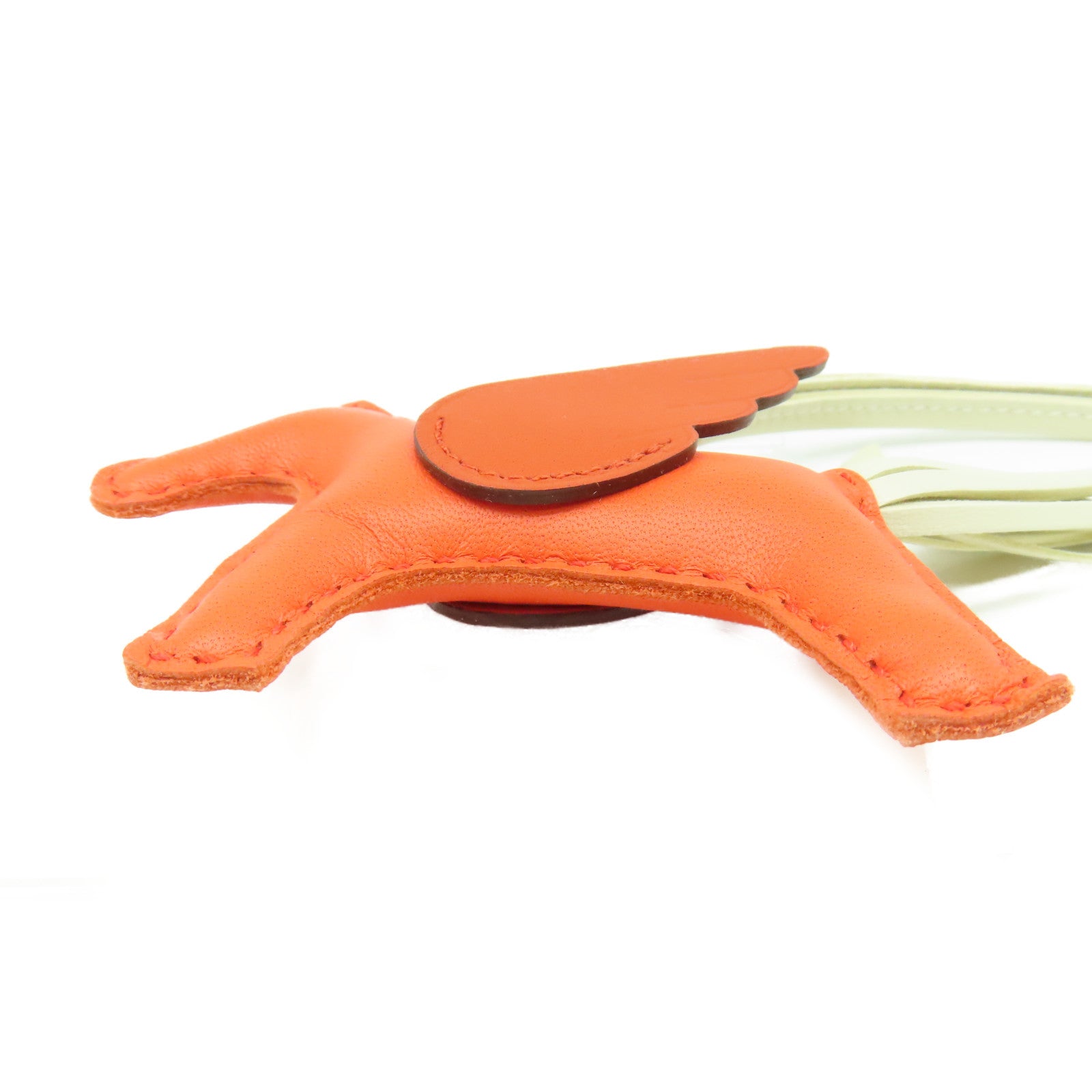 HERMES 【激減優惠】Swift皮革Rodeo Pegase PM Charm掛飾Orange橙色