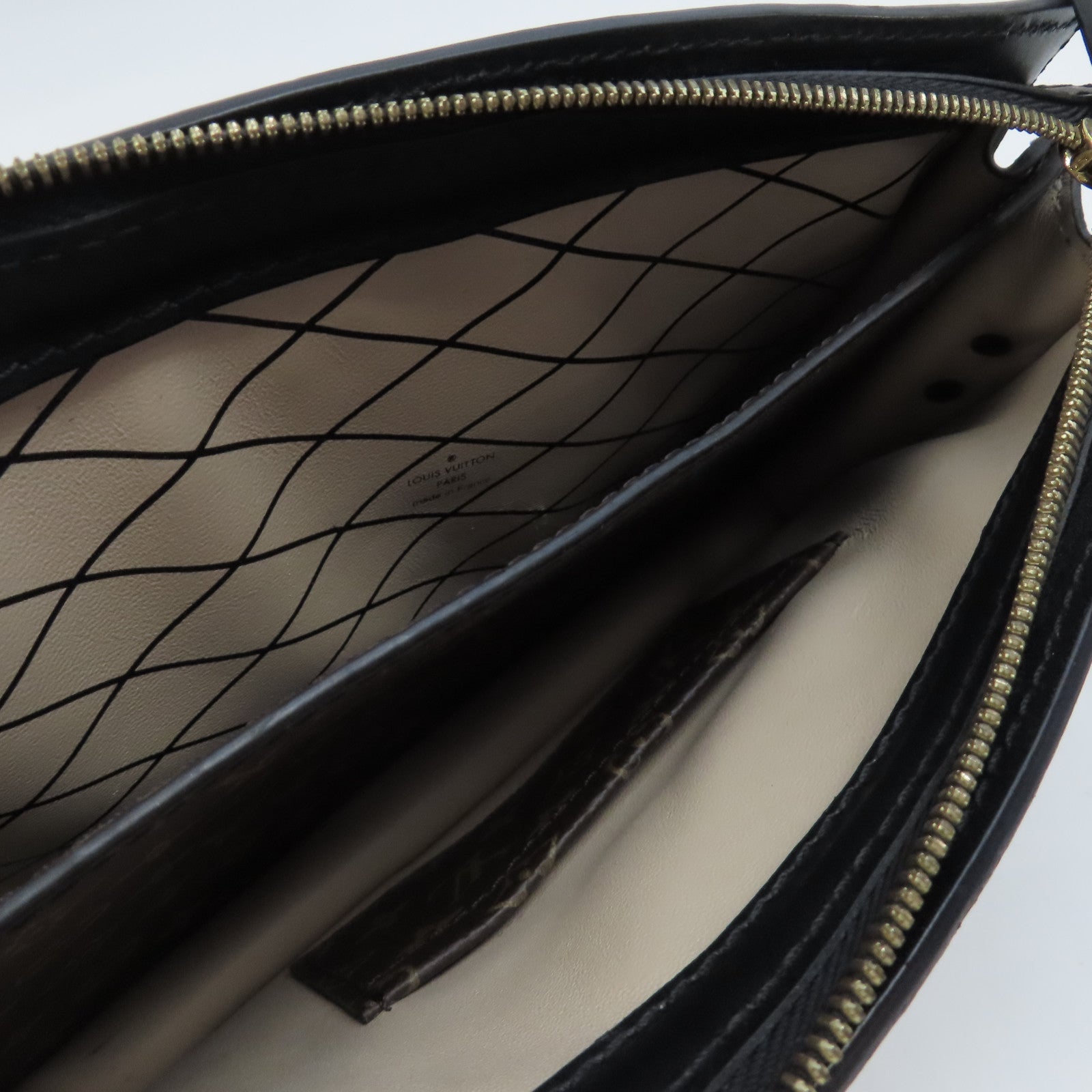 LOUIS VUITTON (PRICE DOWN) LV GHW Trunk Clutch Crossbody Bag Shoulder Monogram M43596 Brown