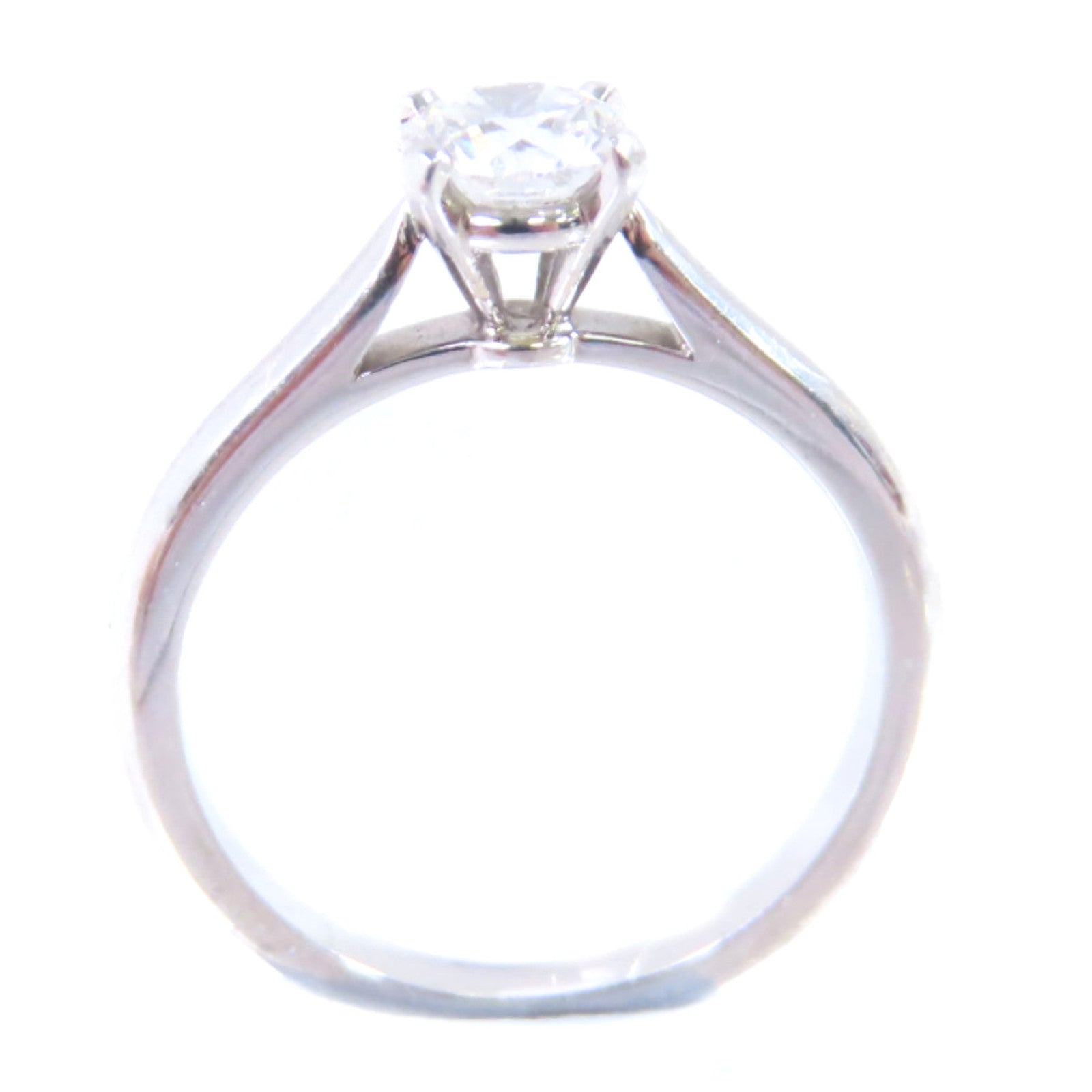 CARTIER PT950鉑金/0.55ct鑽石Diamond Engagement Ring戒指US#4.25/#48