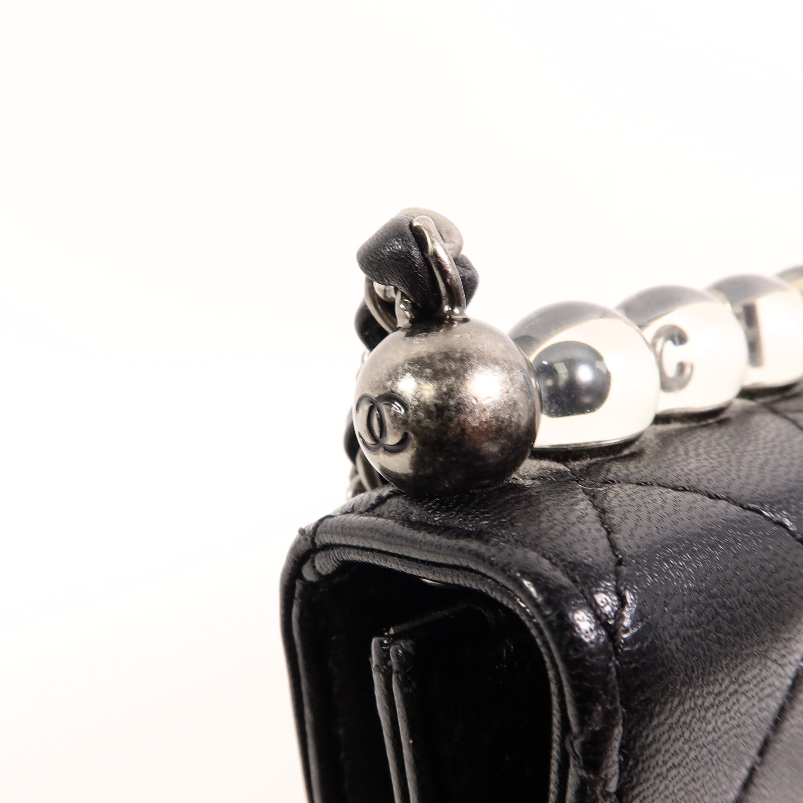 CHANEL 牛皮皮革Matelasse Pearl Chain Bag鏈帶肩背袋