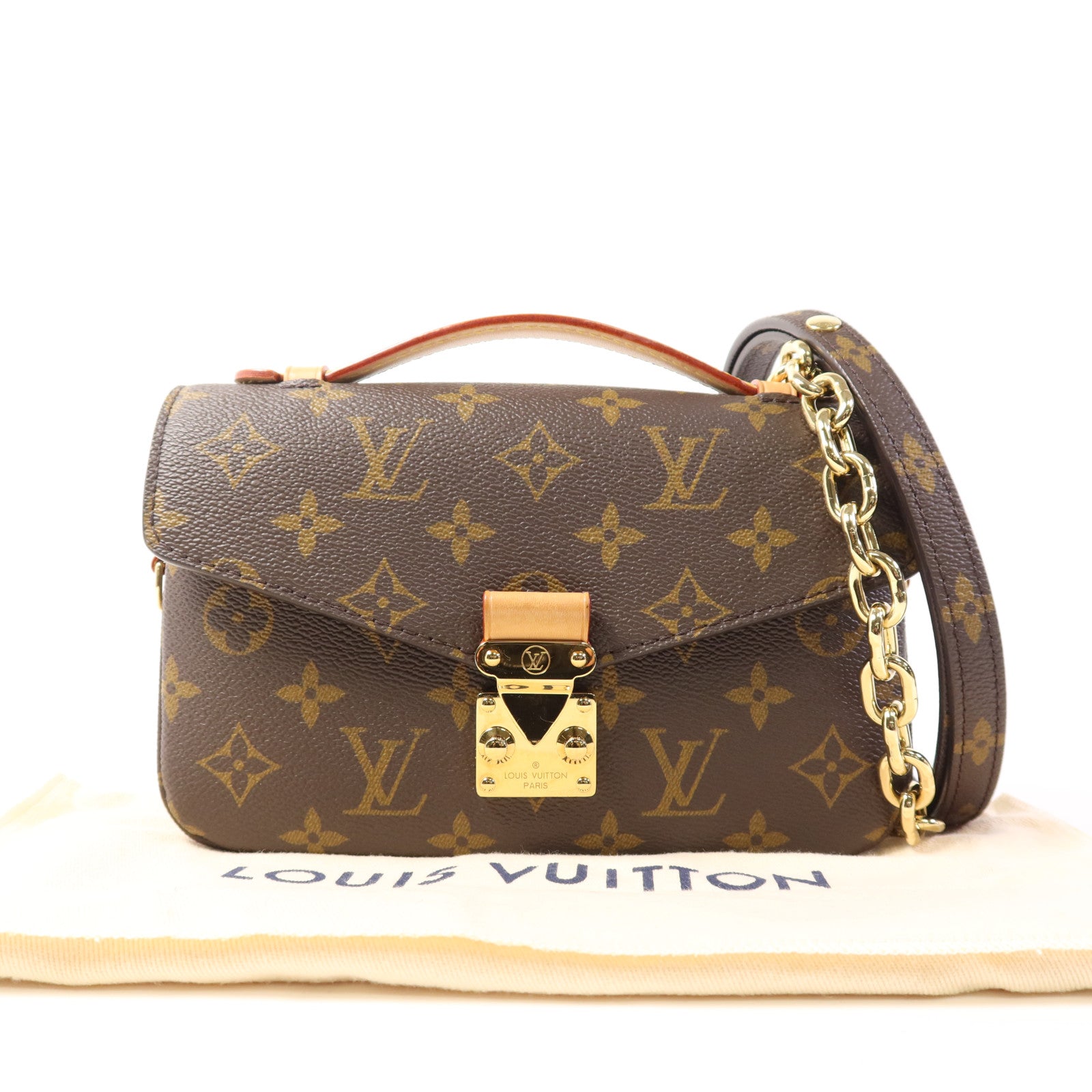 LOUIS VUITTON Monogram Pochette Métis East West金扣手挽肩背兩用袋