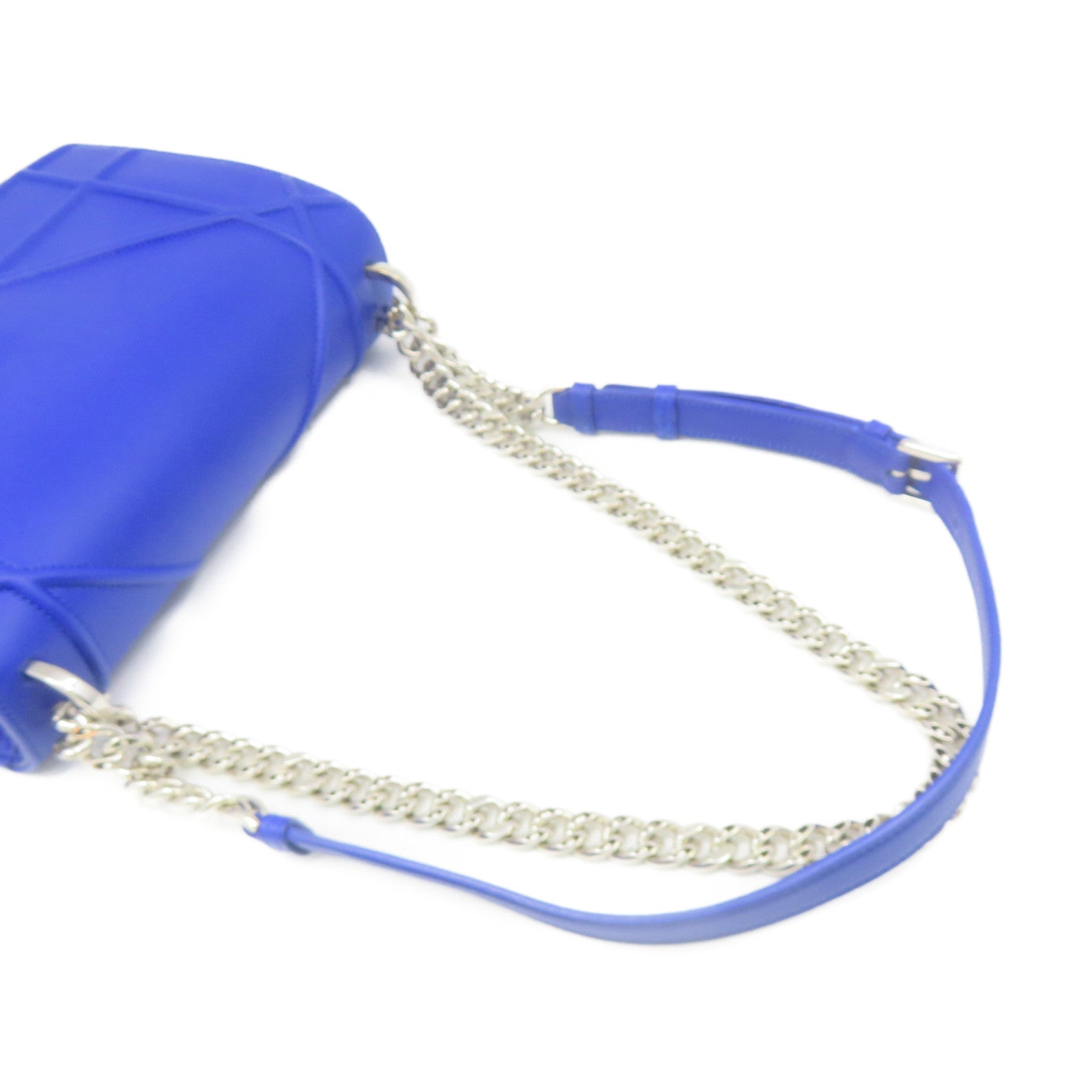 Dior 羊皮皮革Diorama Chain Shoulder Bag链带肩背袋蓝色