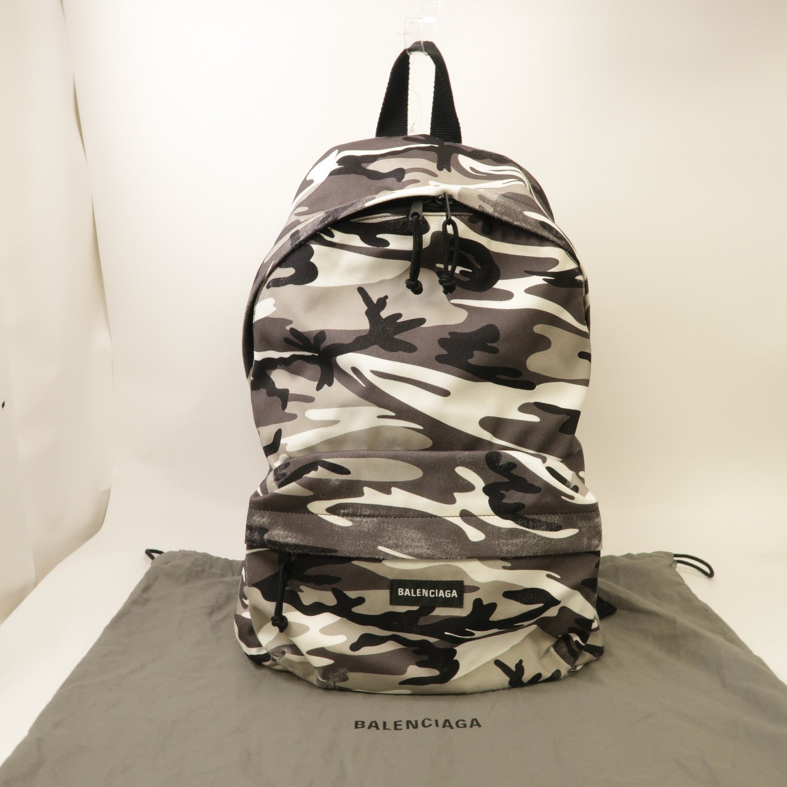 BALENCIAGA 尼龍Explorer Backpack背包黑色/白色
