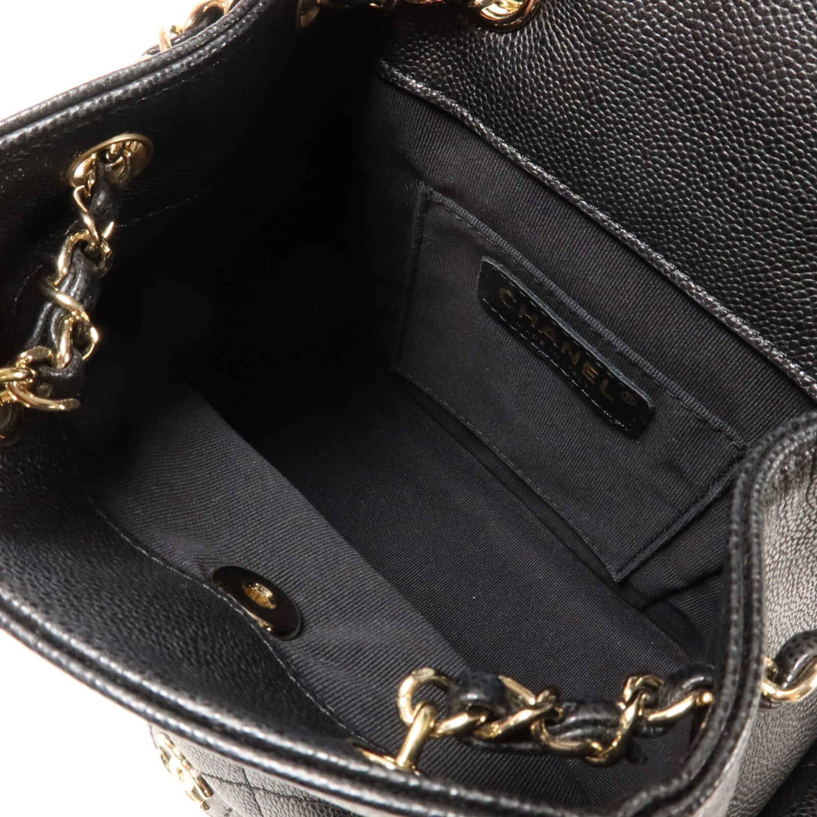 CHANEL 牛皮皮革Duma Backpack鏈帶背包