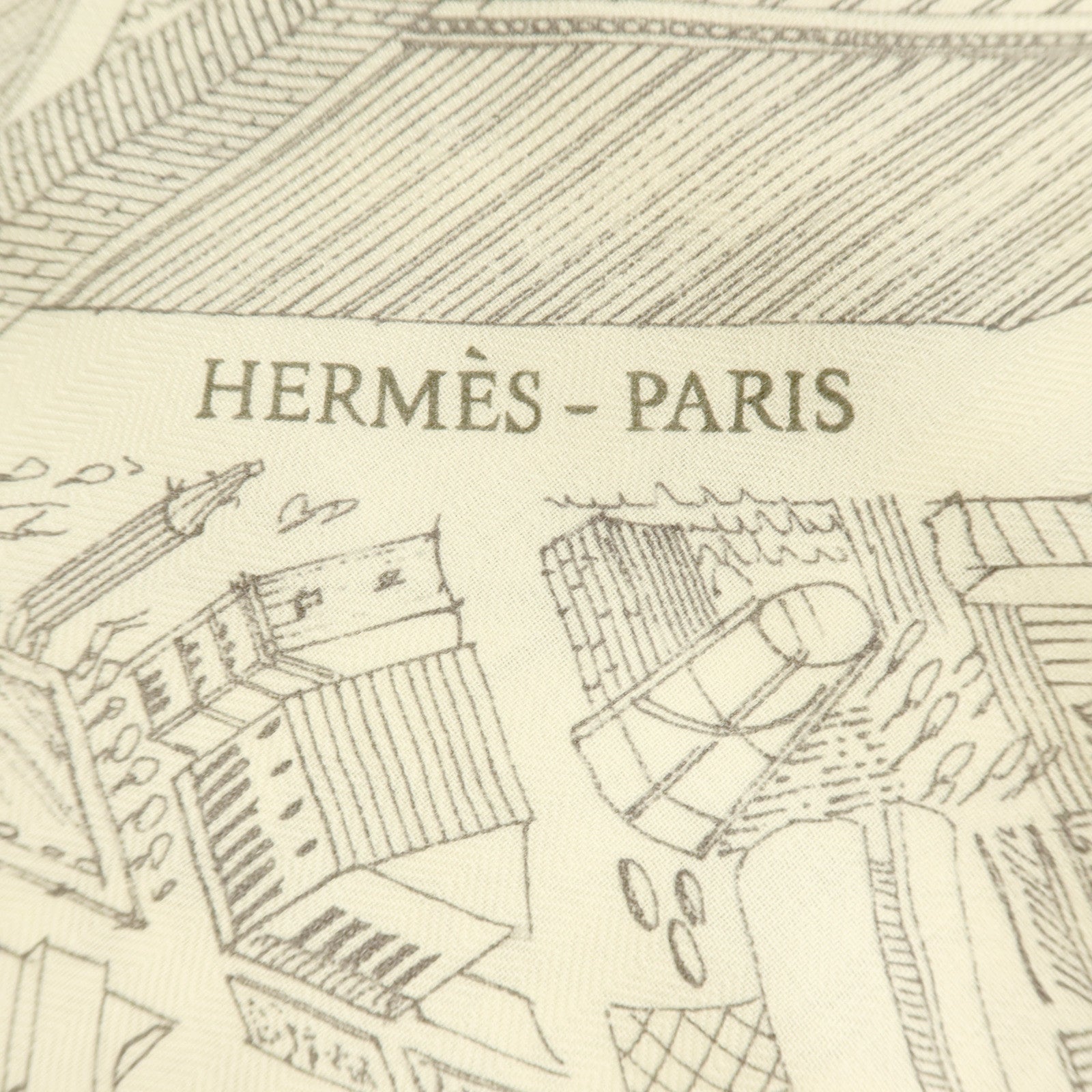 HERMES 羊絨/絲質La Nouvelle Cite Cavaliere 140x140cm絲巾