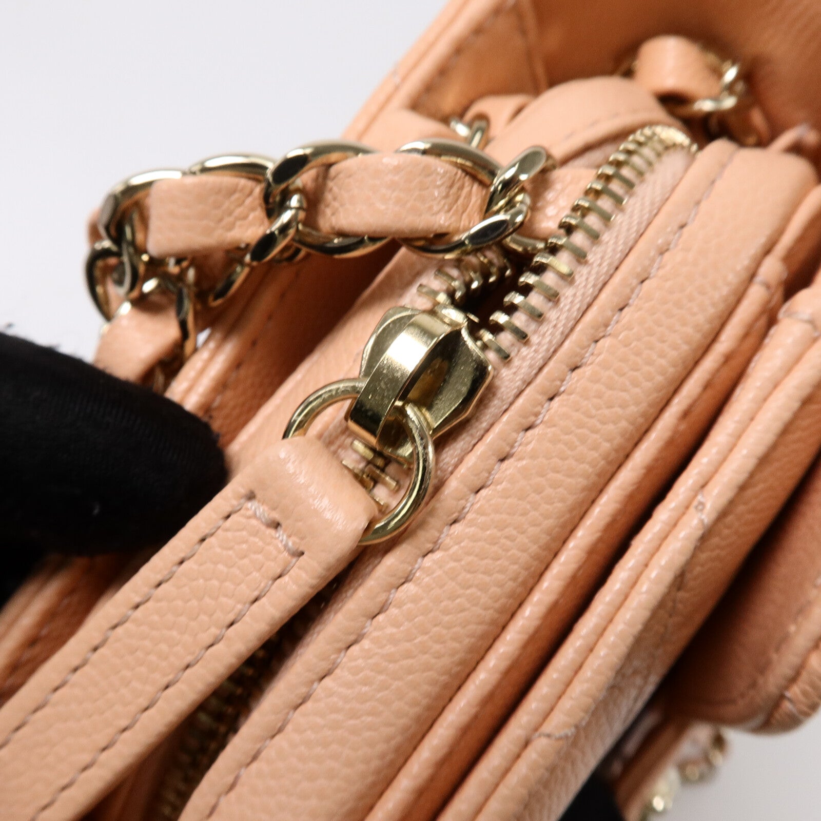 CHANEL 牛皮皮革Mini Flap Bag鏈帶肩背袋
