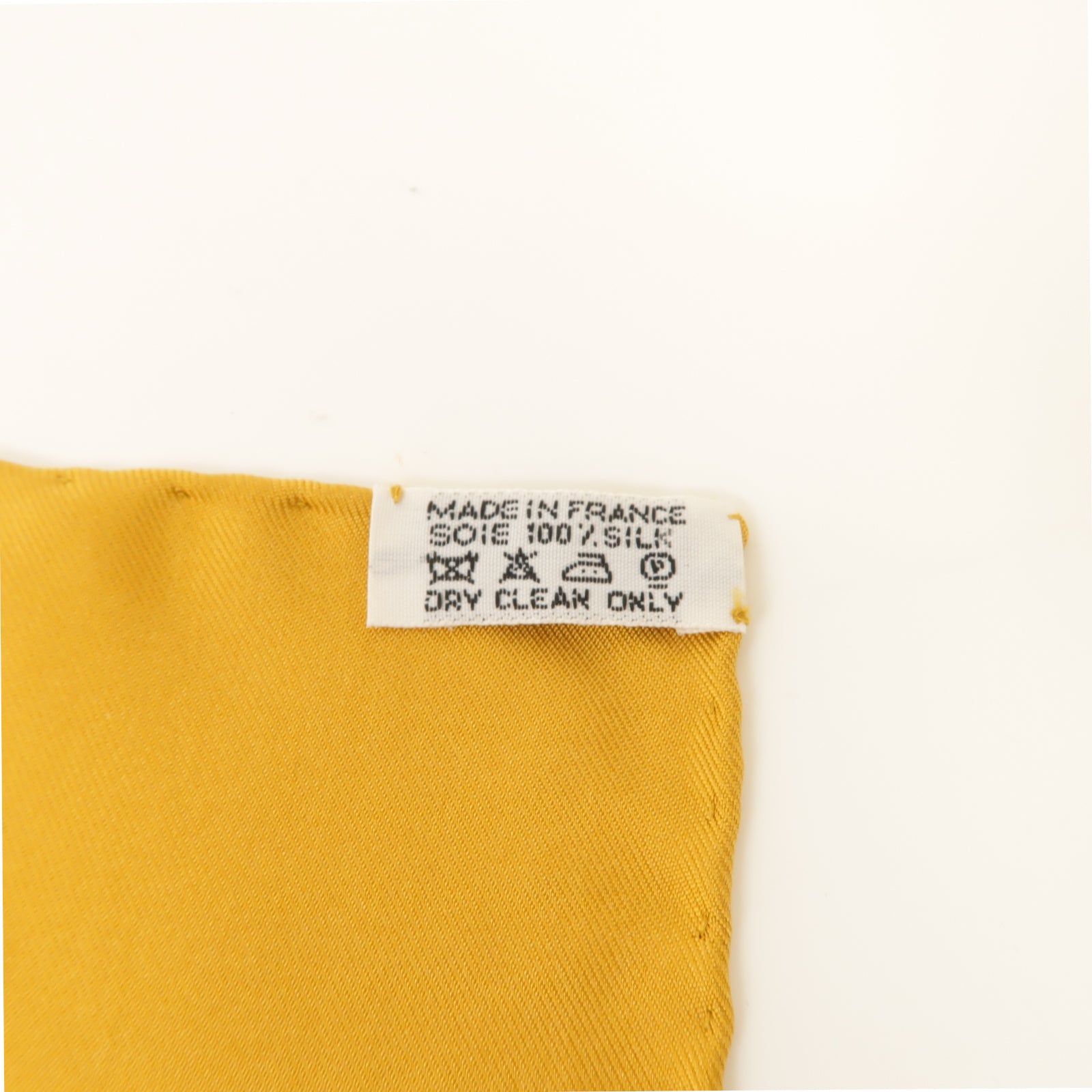 HERMES 【激減優惠】絲質Scarf絲巾棕色/白色