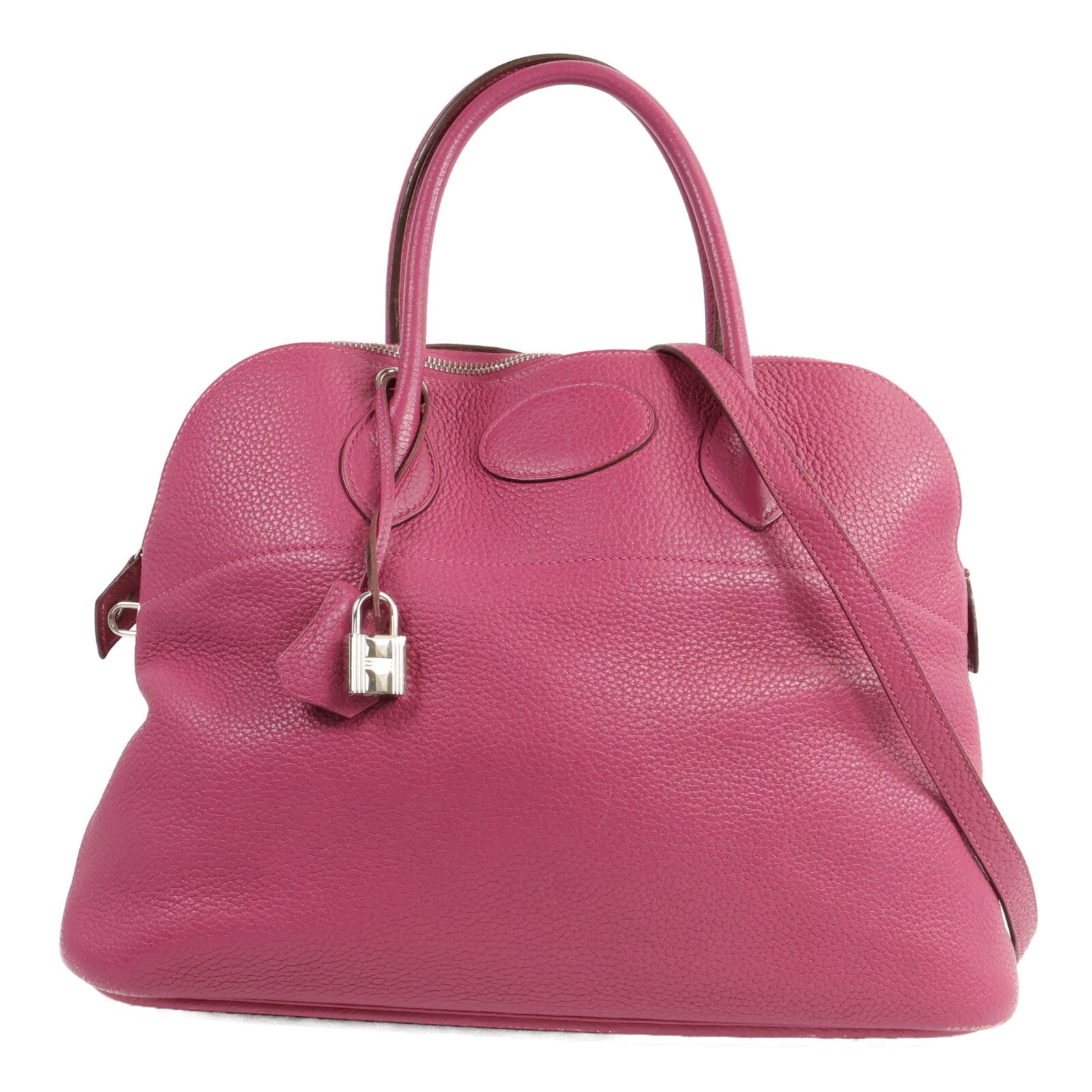 HERMES Togo皮革Bolide 35手挽肩背兩用袋Rose Pourpre