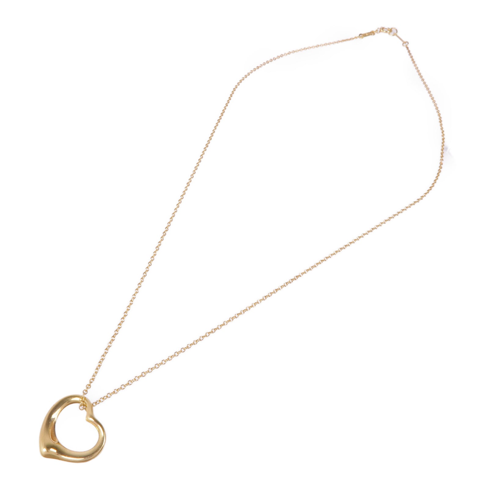 TIFFANY＆CO 18K黃金Open Heart Necklace項鍊