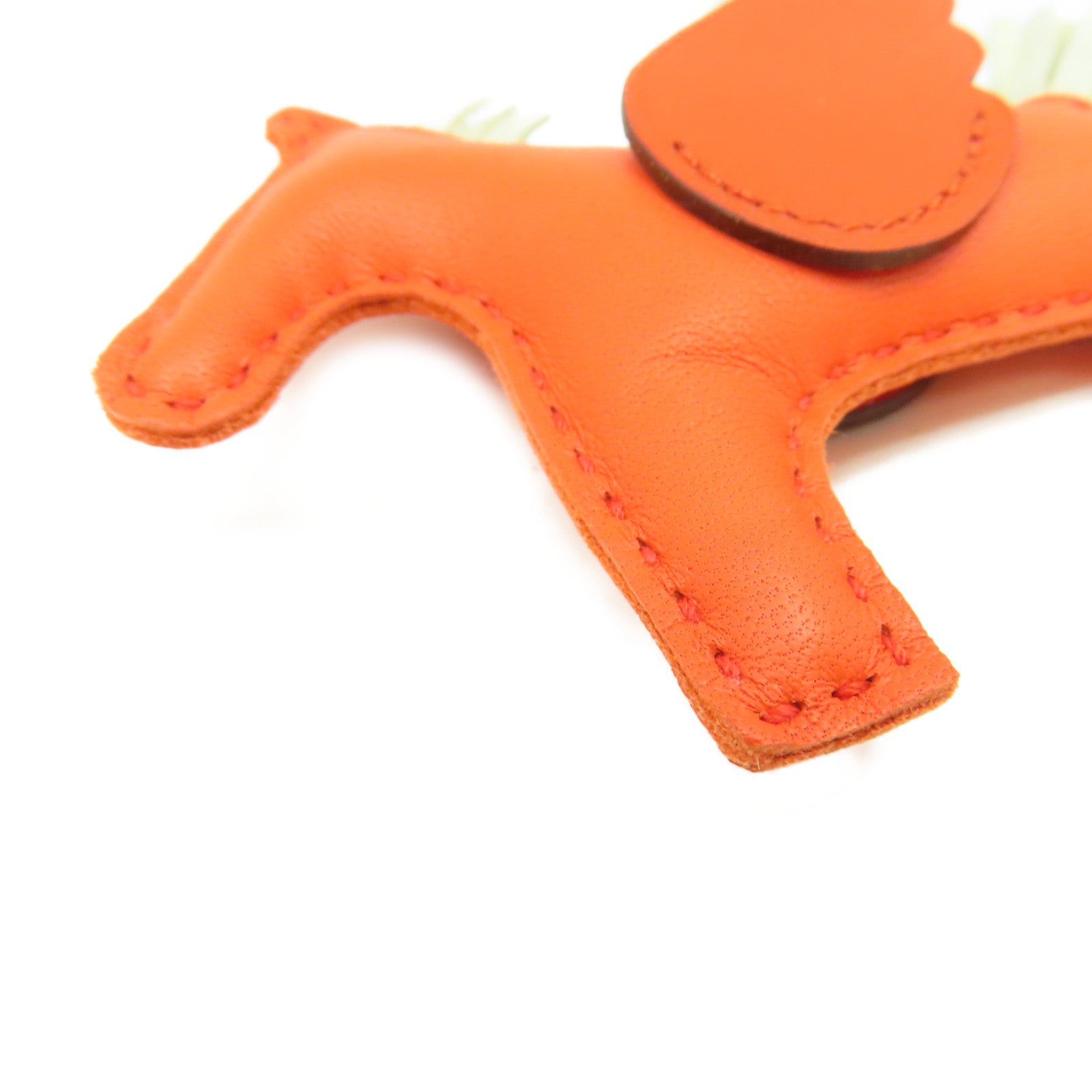 HERMES 【激減優惠】Swift皮革Rodeo Pegase PM Charm掛飾Orange橙色