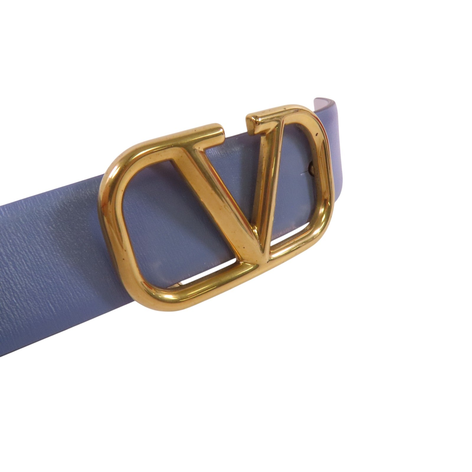 Valentino 牛皮皮革Belt金扣皮帶