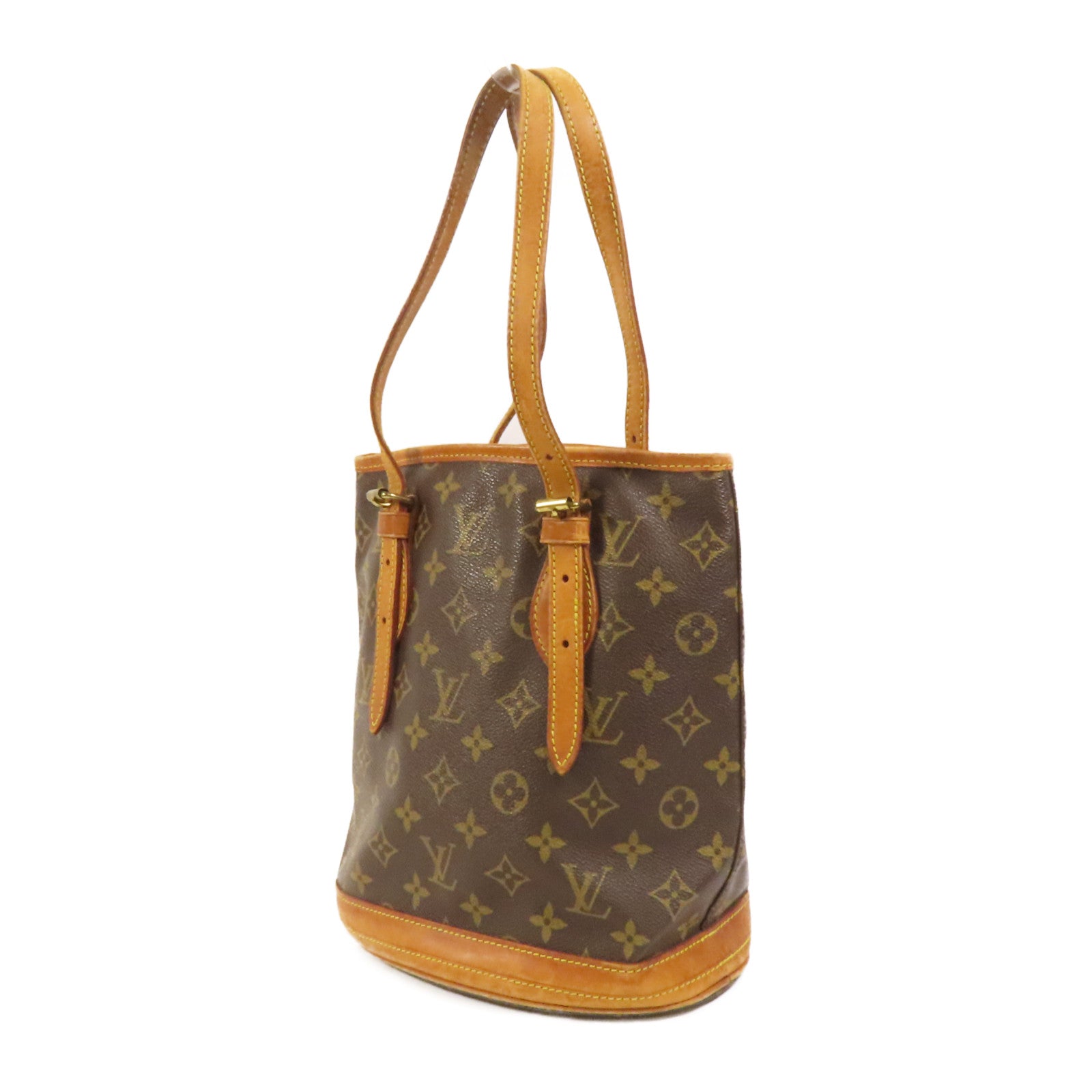 LOUIS VUITTON Monogram Bucket PM金扣手挽袋