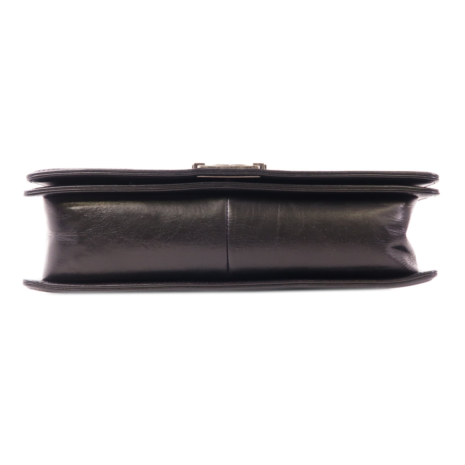 CHANEL 牛皮皮革Boy 30銀扣肩背袋