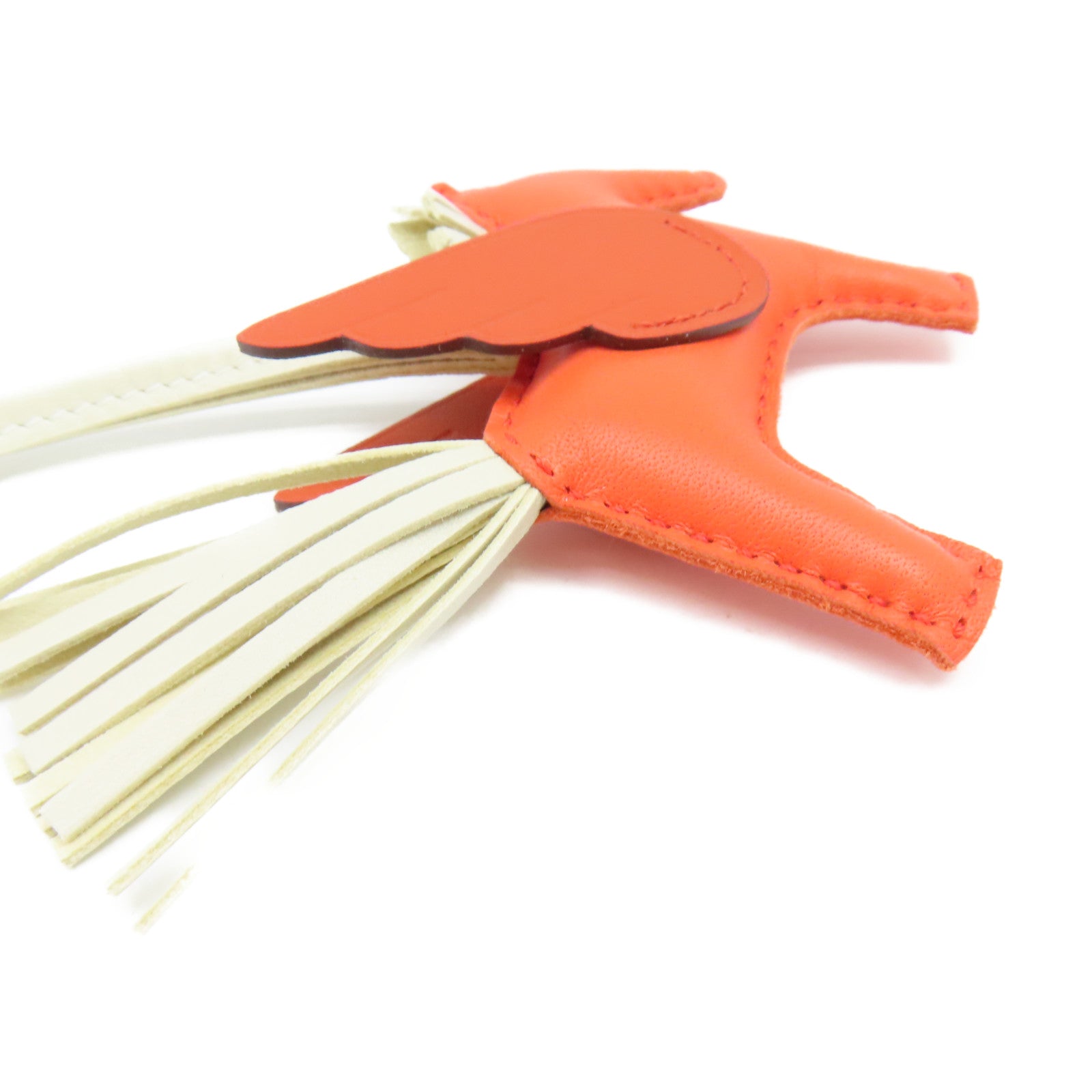 HERMES 【激減優惠】Swift皮革Rodeo Pegase PM Charm掛飾Orange橙色