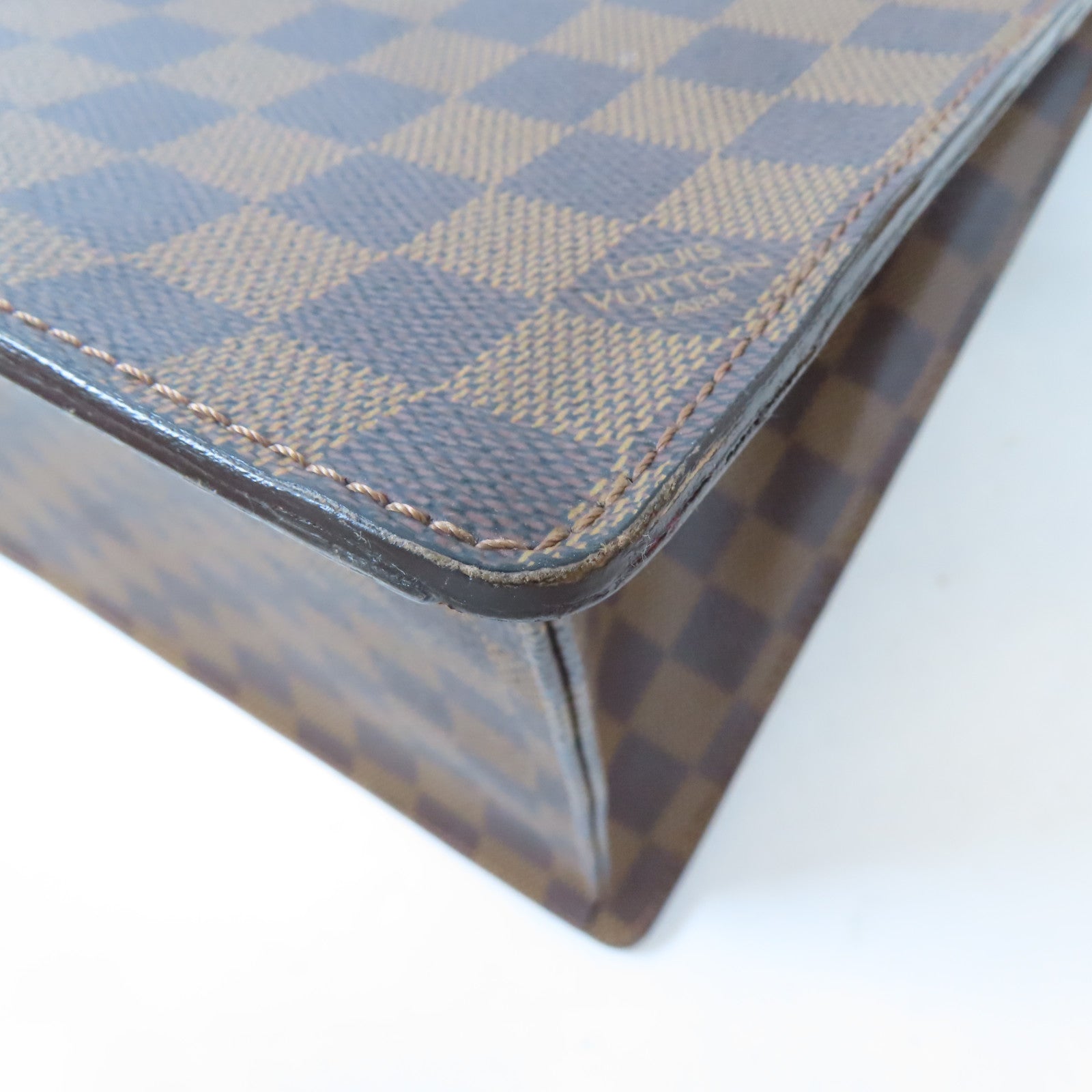 LOUIS VUITTON 【激減優惠】Damier Riviera金扣手挽袋啡色