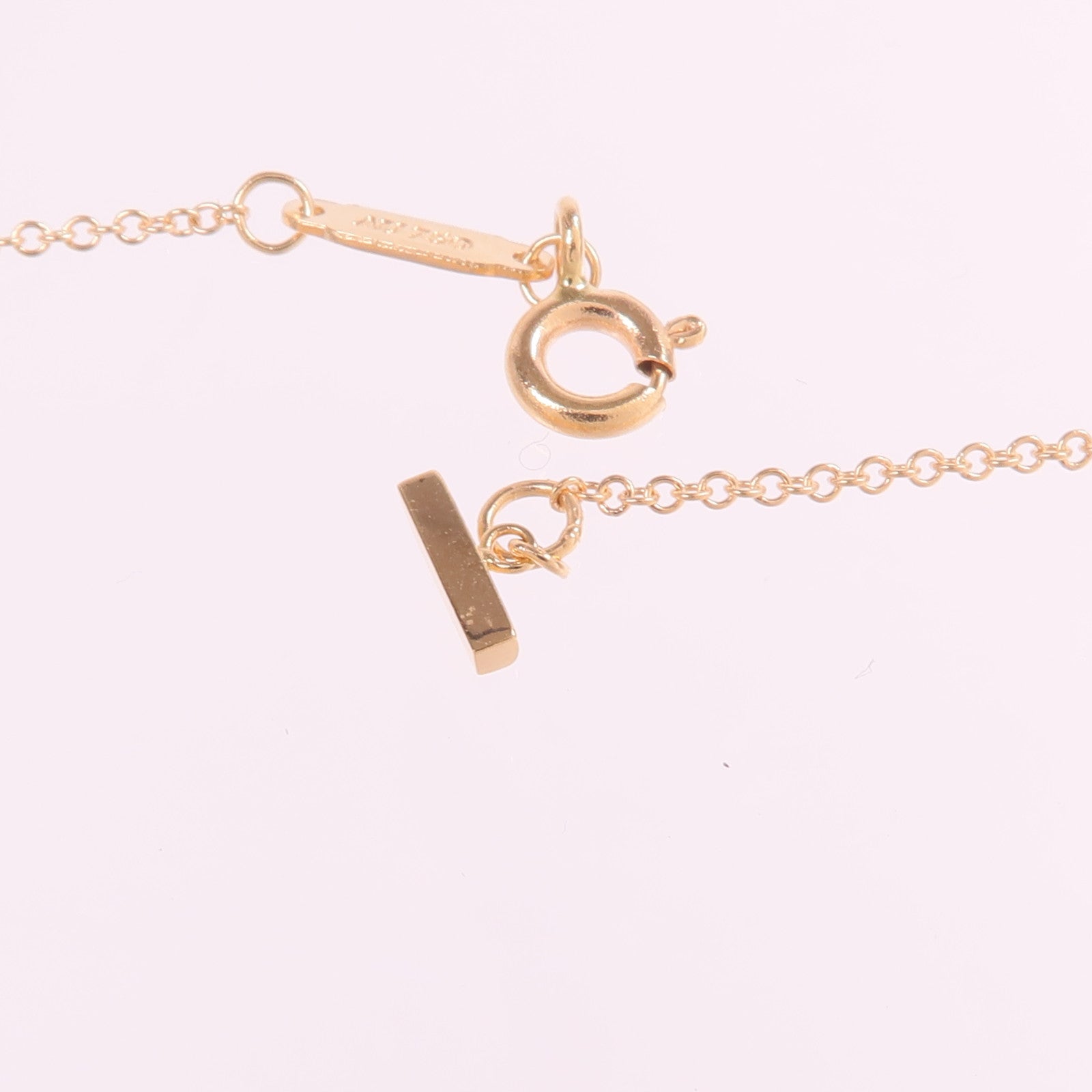 TIFFANY＆CO 18K玫瑰金T Smile Necklace項鍊