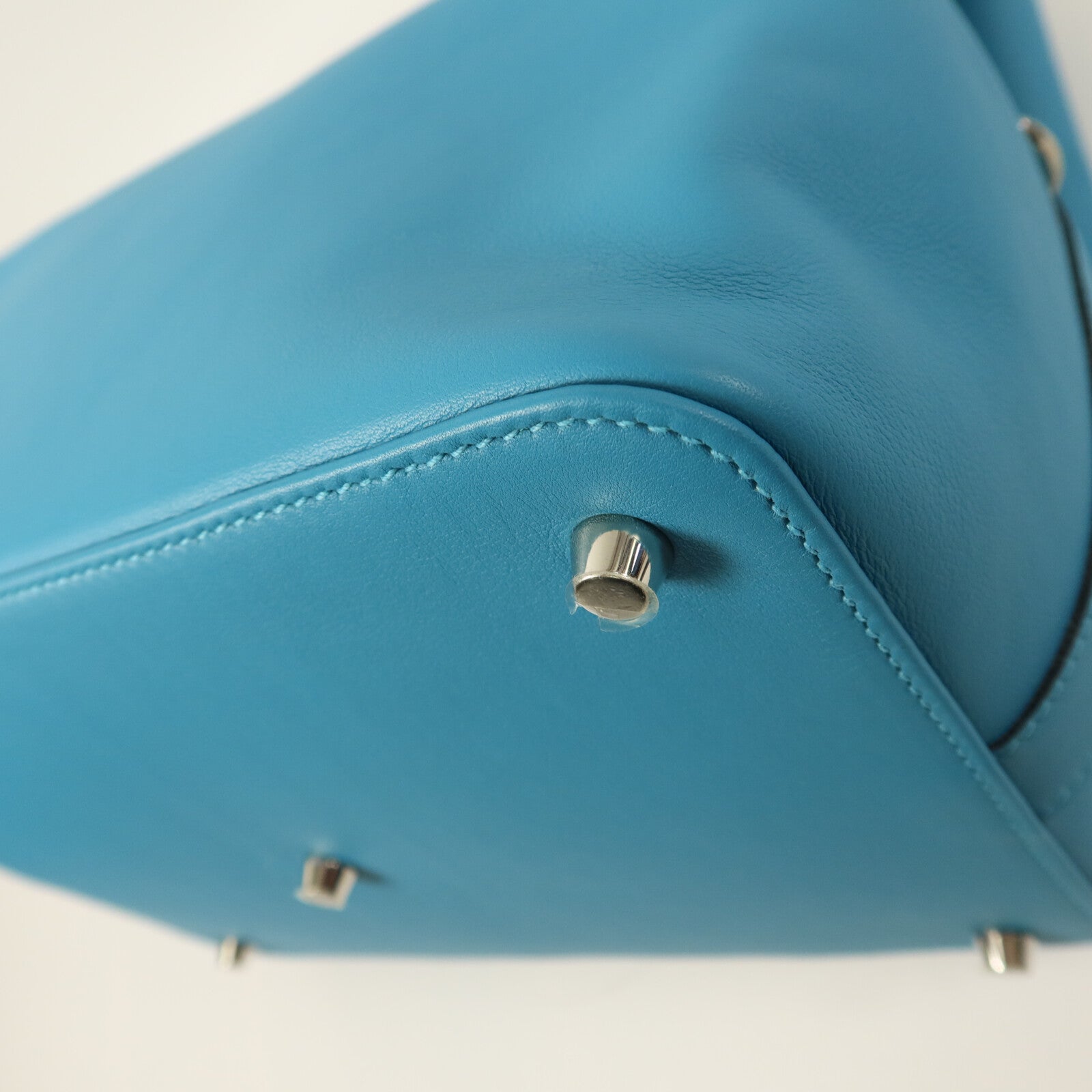 HERMES Swift皮革Toolbox 26手挽肩背兩用袋Turquoise