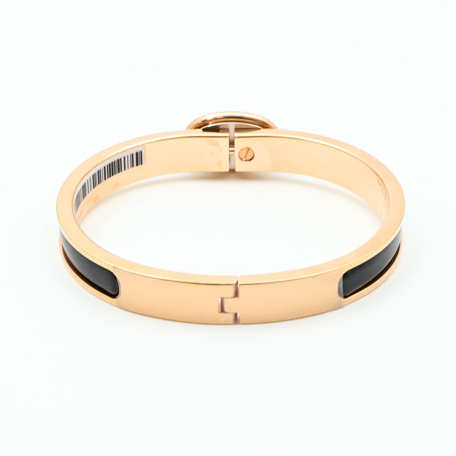 HERMES 琺瑯/金屬Mini Clic Chaîne d'Ancre金扣手鐲Noir