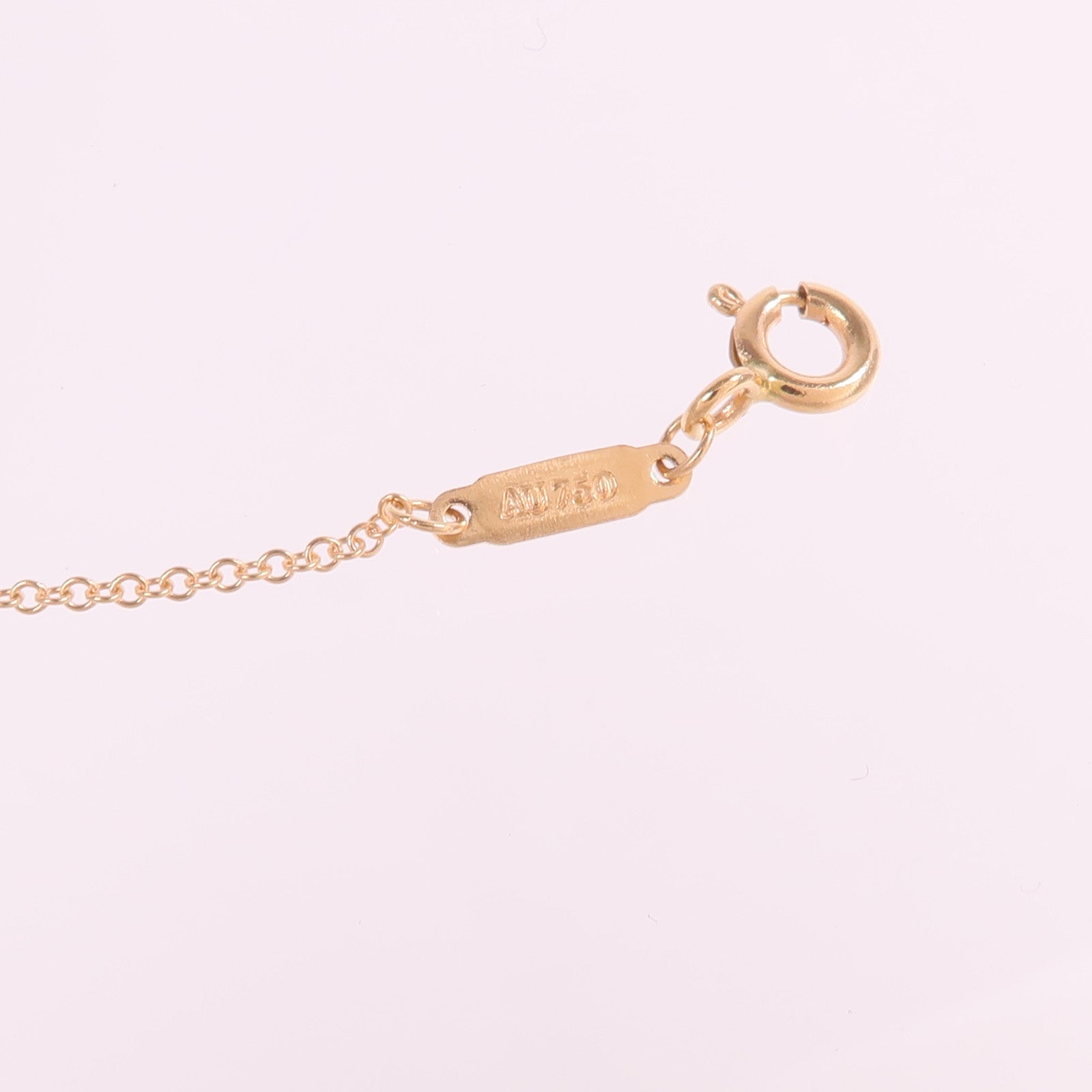 TIFFANY＆CO 18K玫瑰金T Smile Necklace項鍊