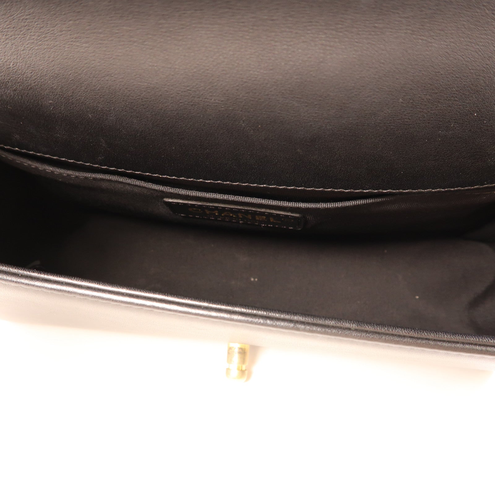 CHANEL 【激減優惠】羊皮皮革Boy 25金扣鏈帶肩背袋