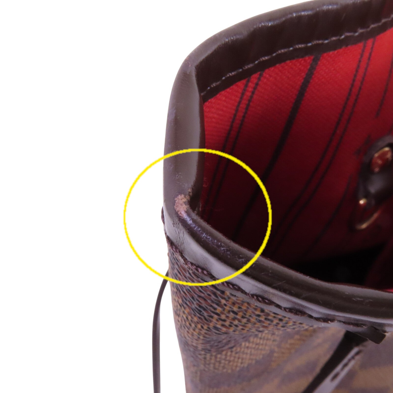 LOUIS VUITTON Damier Ebene Neverfull MM金扣肩背袋