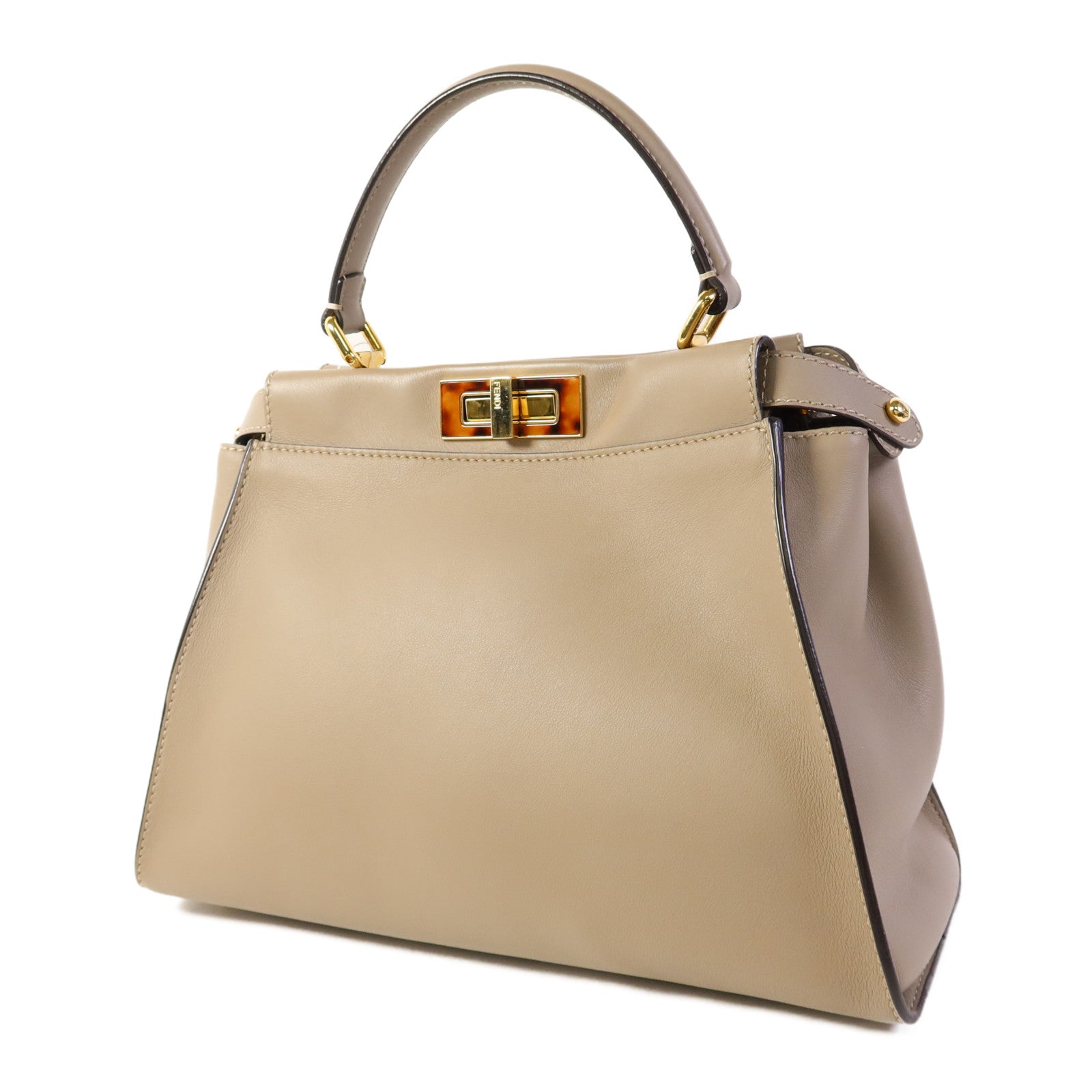 FENDI 牛皮皮革Peekaboo金扣手挽肩背兩用袋