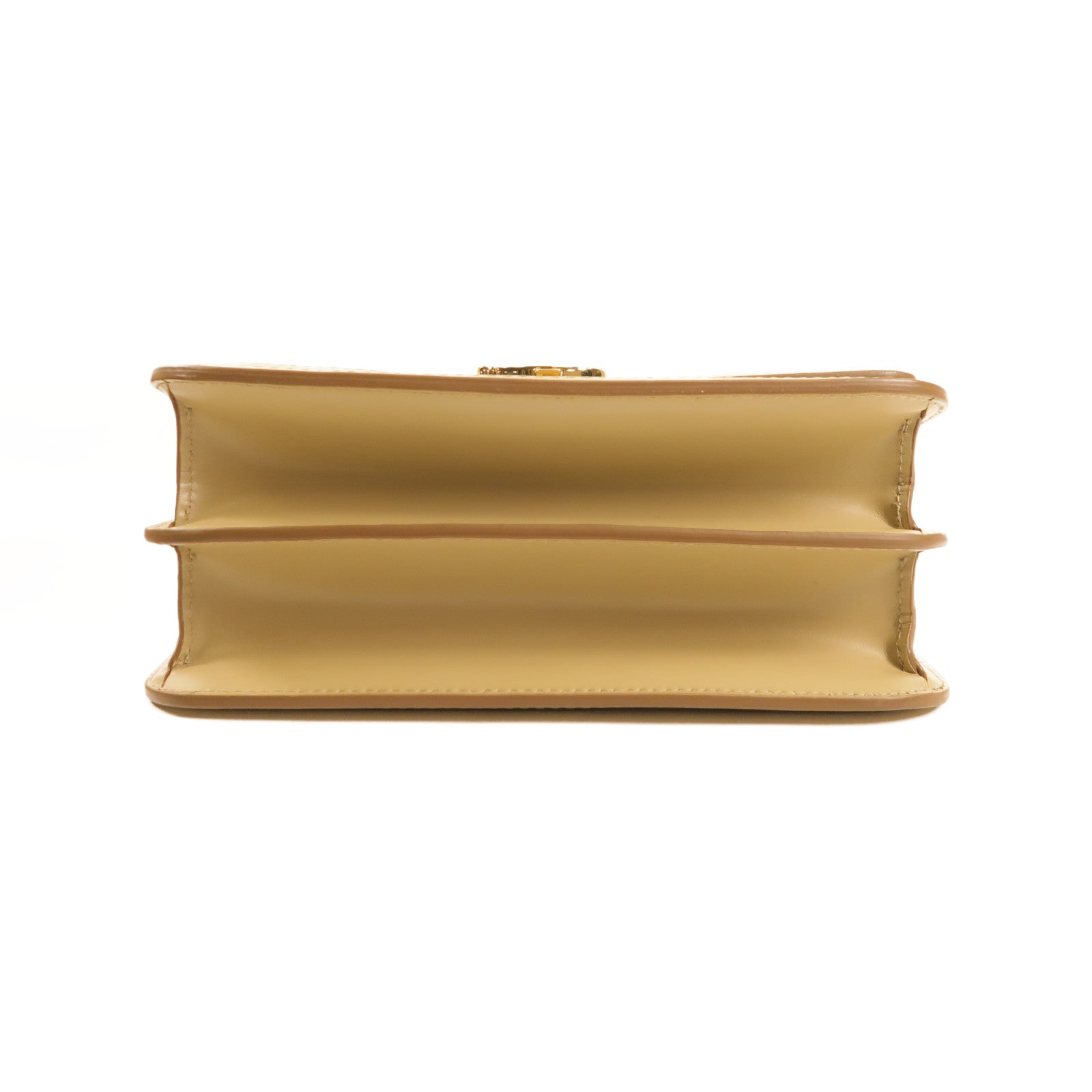 BURBERRY 牛皮皮革Chain Shoulder金扣鏈帶肩背袋米色
