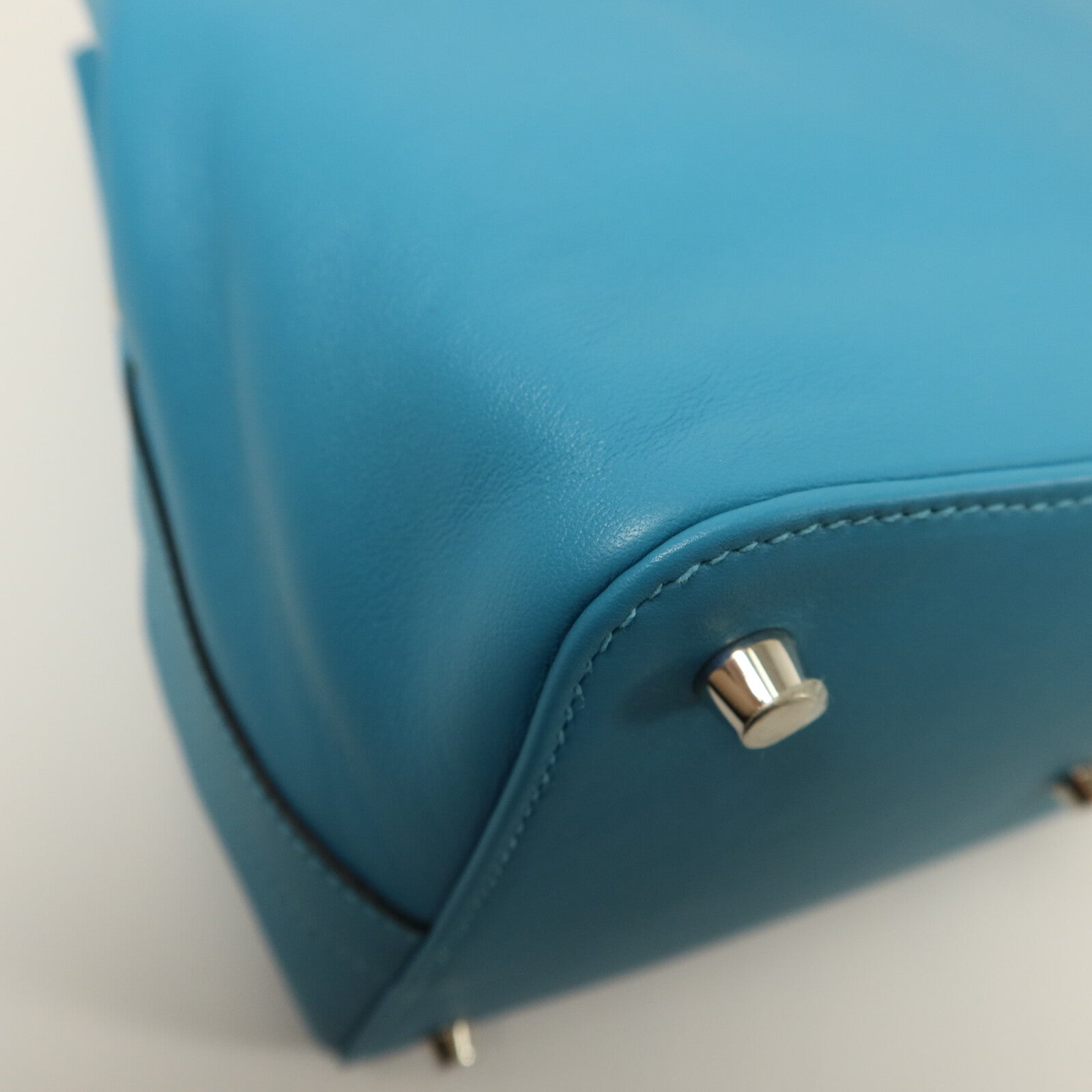 HERMES Swift皮革Toolbox 26手挽肩背兩用袋Turquoise