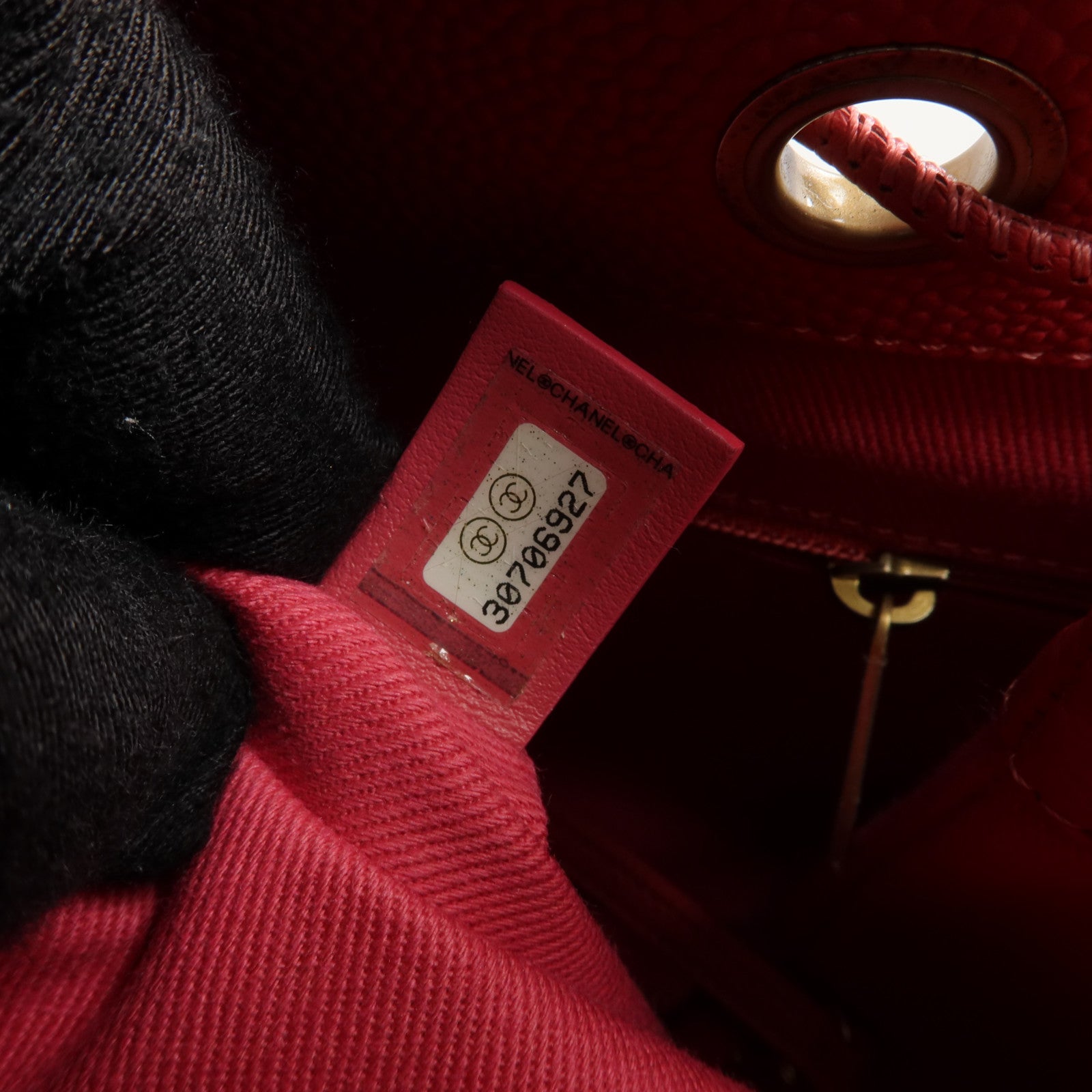 CHANEL 【激減優惠】牛皮皮革Bolsa CC Drawstring金扣手挽肩背兩用袋