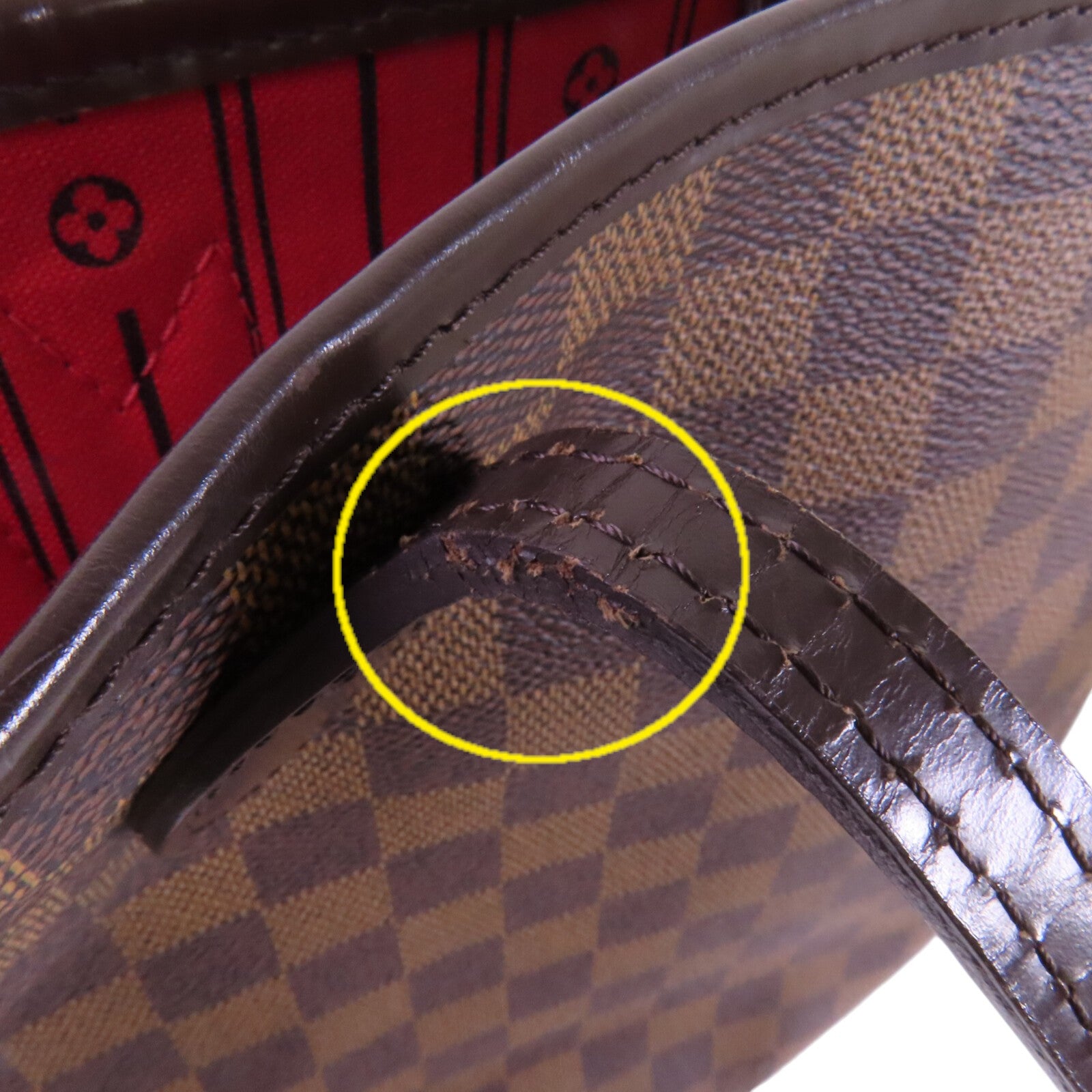 LOUIS VUITTON Damier Ebene Neverfull MM金扣肩背袋