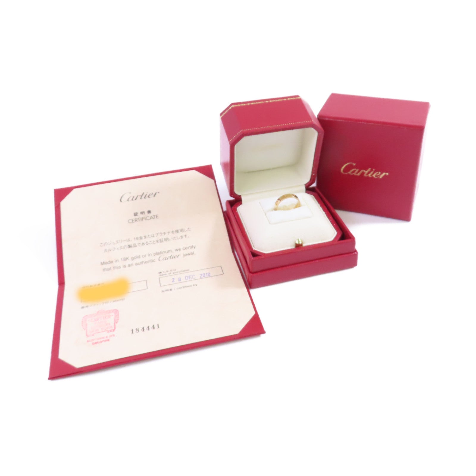 CARTIER 18K玫瑰金Love Wedding Ring戒指US#4.75/#49
