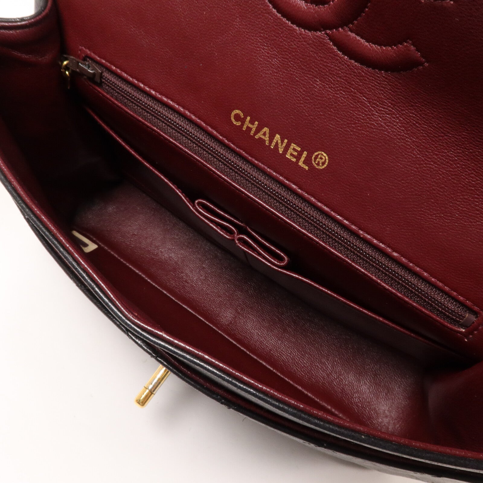 CHANEL 羊皮皮革Vintage Chain Shoulder鏈帶肩背袋