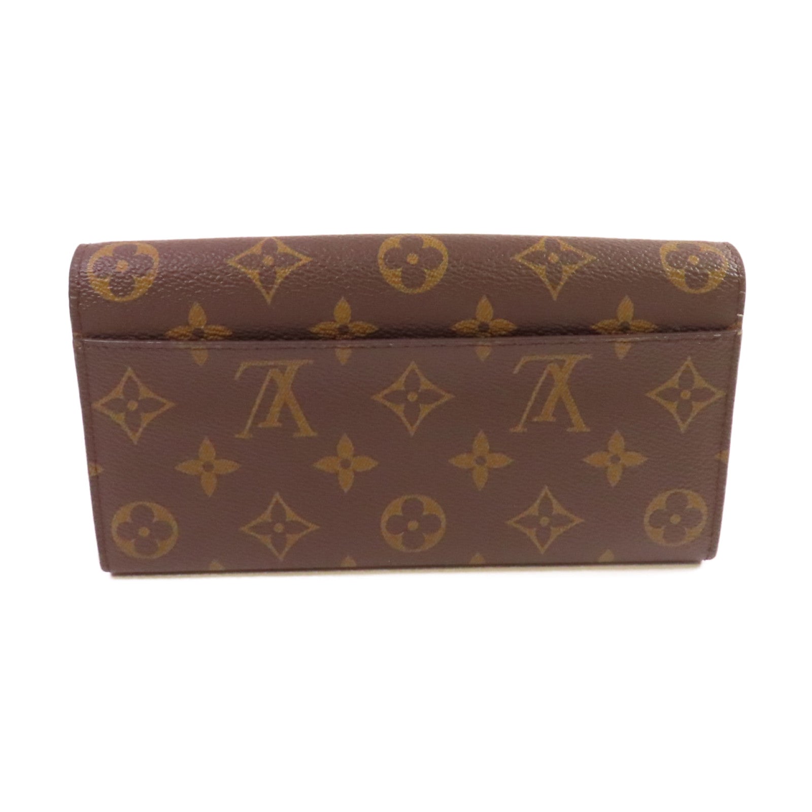 LOUIS VUITTON Monogram Sarah Long Wallet金扣長錢包啡色
