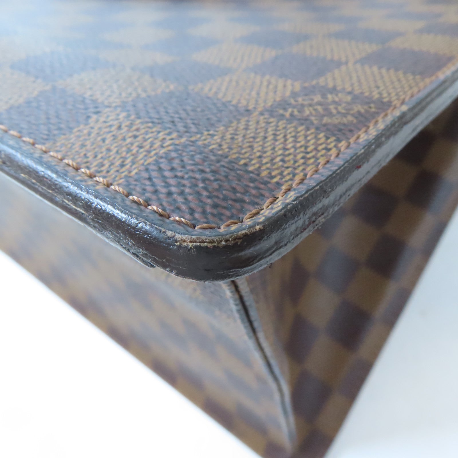 LOUIS VUITTON 【激減優惠】Damier Riviera金扣手挽袋啡色