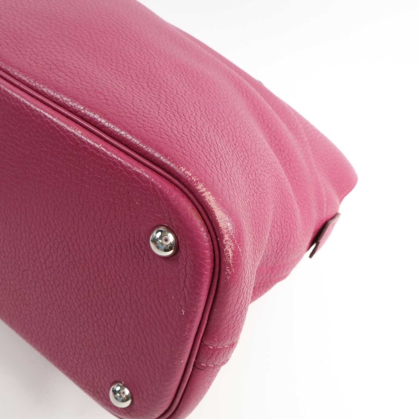 HERMES Togo皮革Bolide 35手挽肩背兩用袋Rose Pourpre