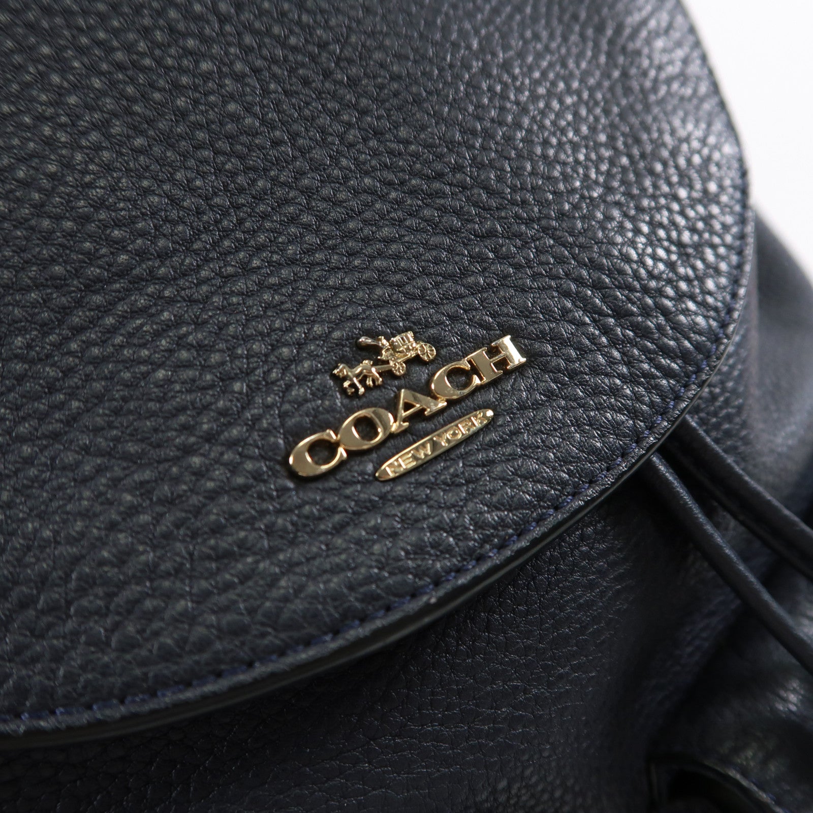 COACH 牛皮皮革Backpack金扣背包