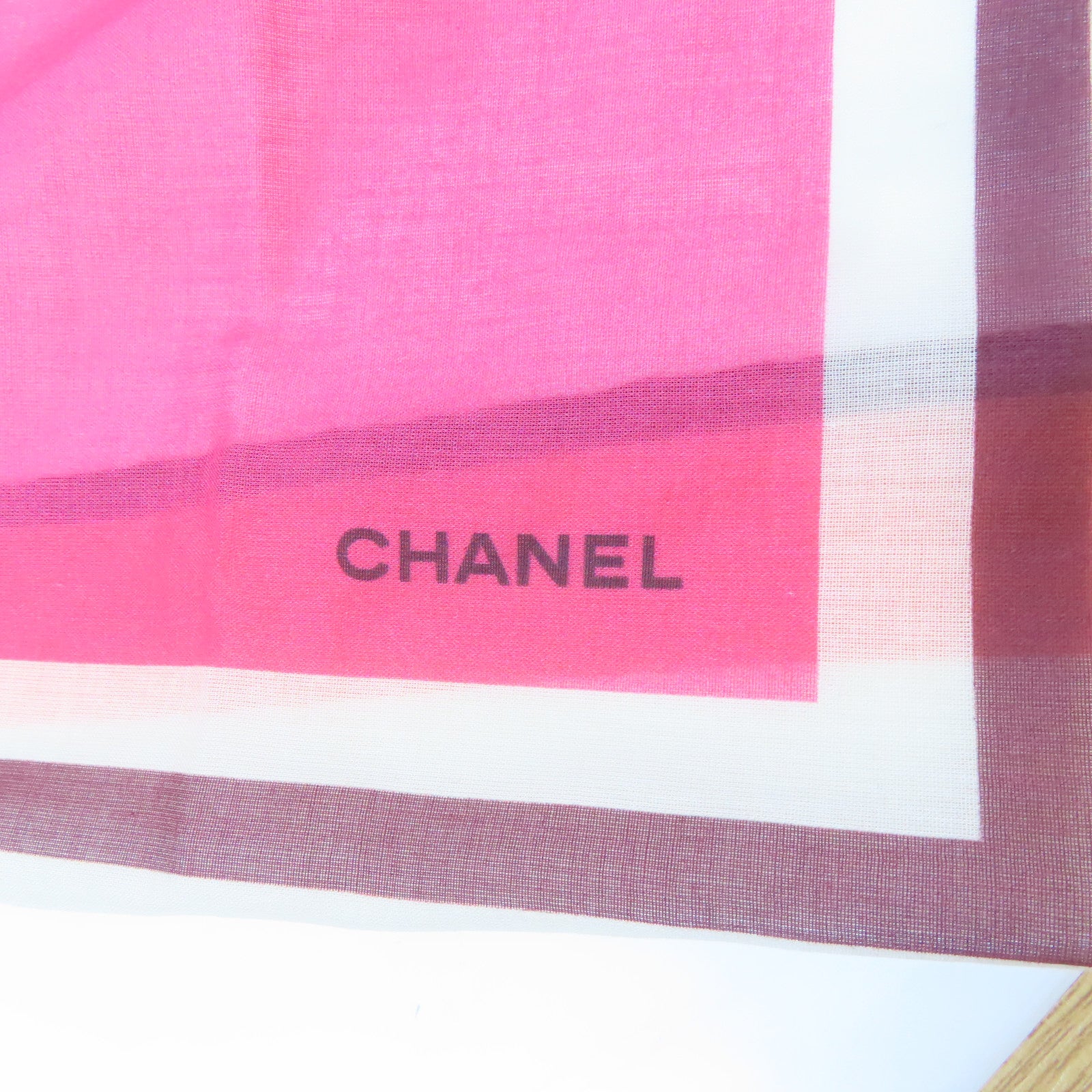 CHANEL 布料Scarf絲巾粉紅色/橙色/綠色