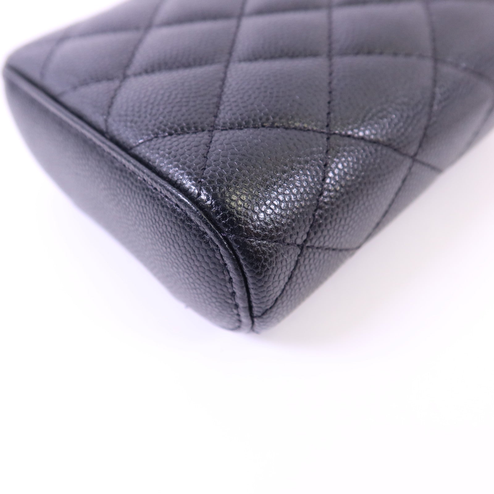 CHANEL 牛皮皮革Chain Shoulder金扣鏈帶肩背袋