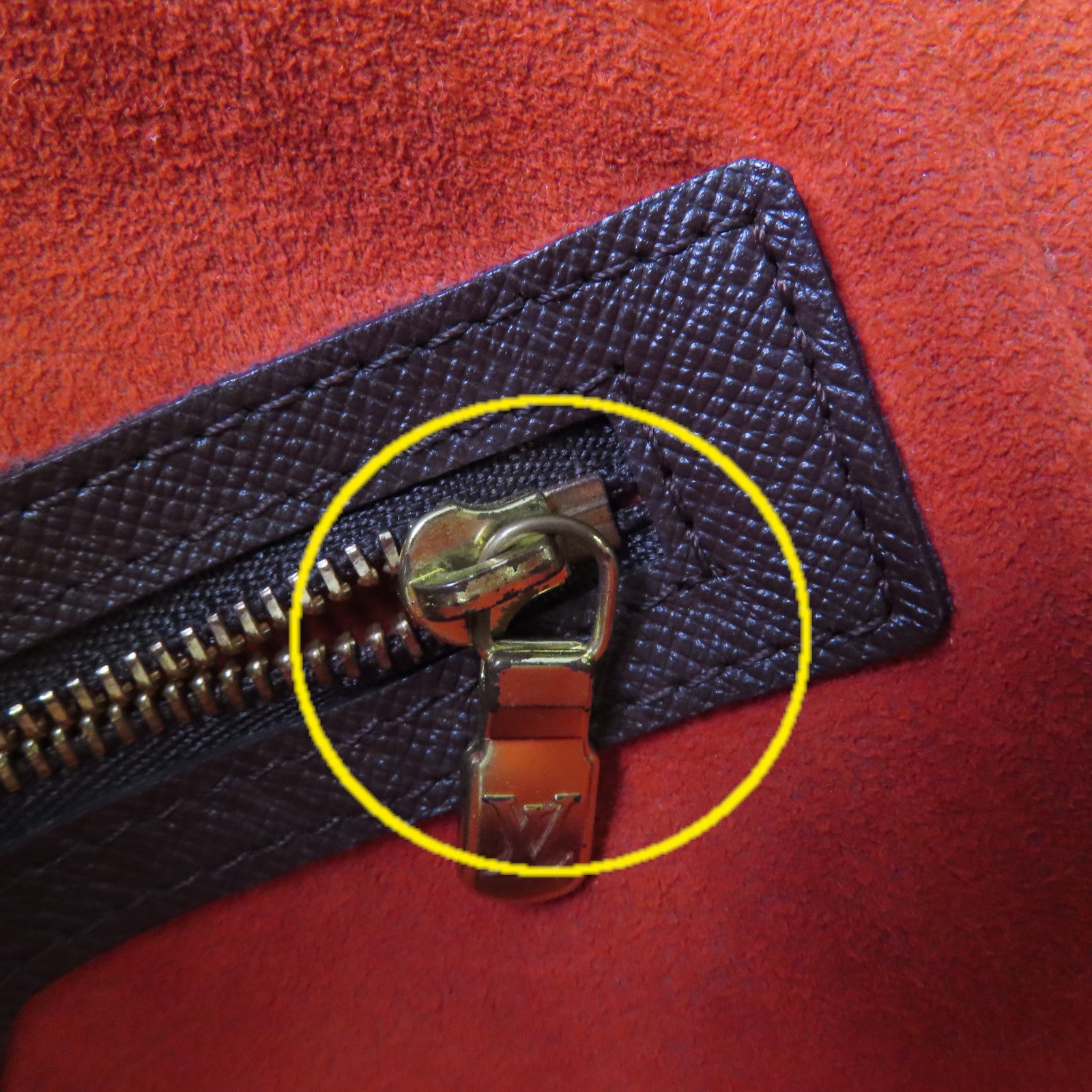 LOUIS VUITTON Damier Brera Handbag金扣手挽袋啡色