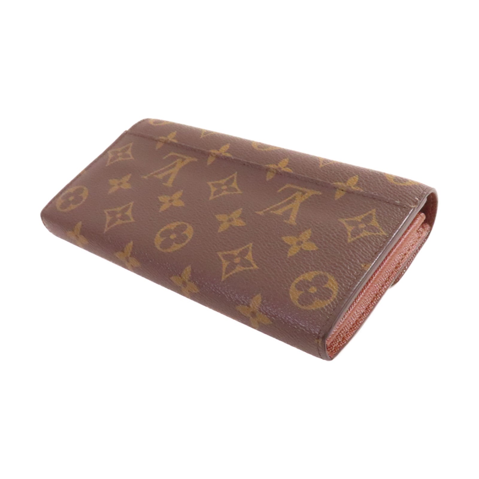 LOUIS VUITTON Monogram Sarah Long Wallet金扣長錢包啡色
