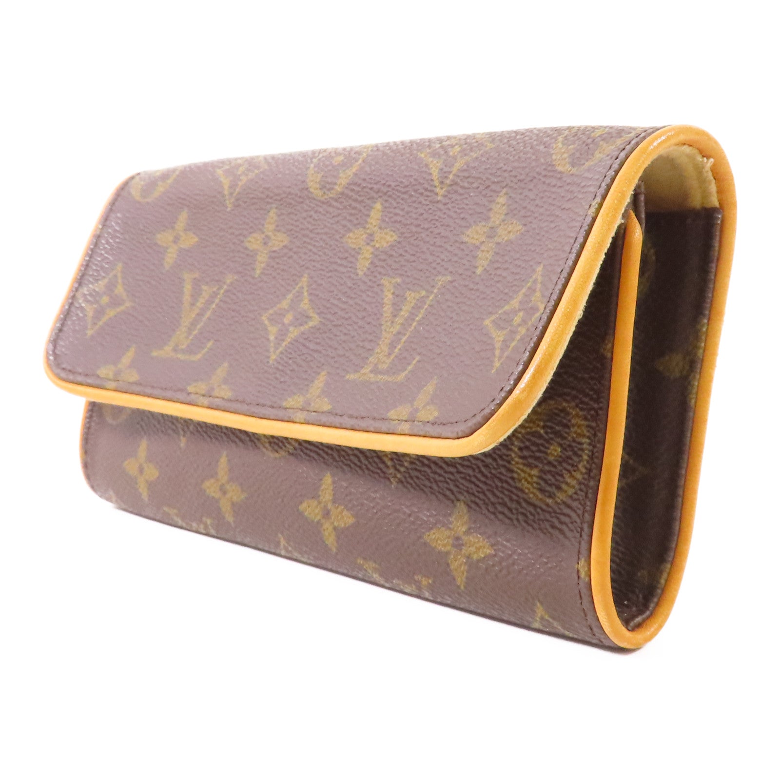 LOUIS VUITTON LV GHW Pochette Twin PM Shoulder Bag M51854 Monogram Brown