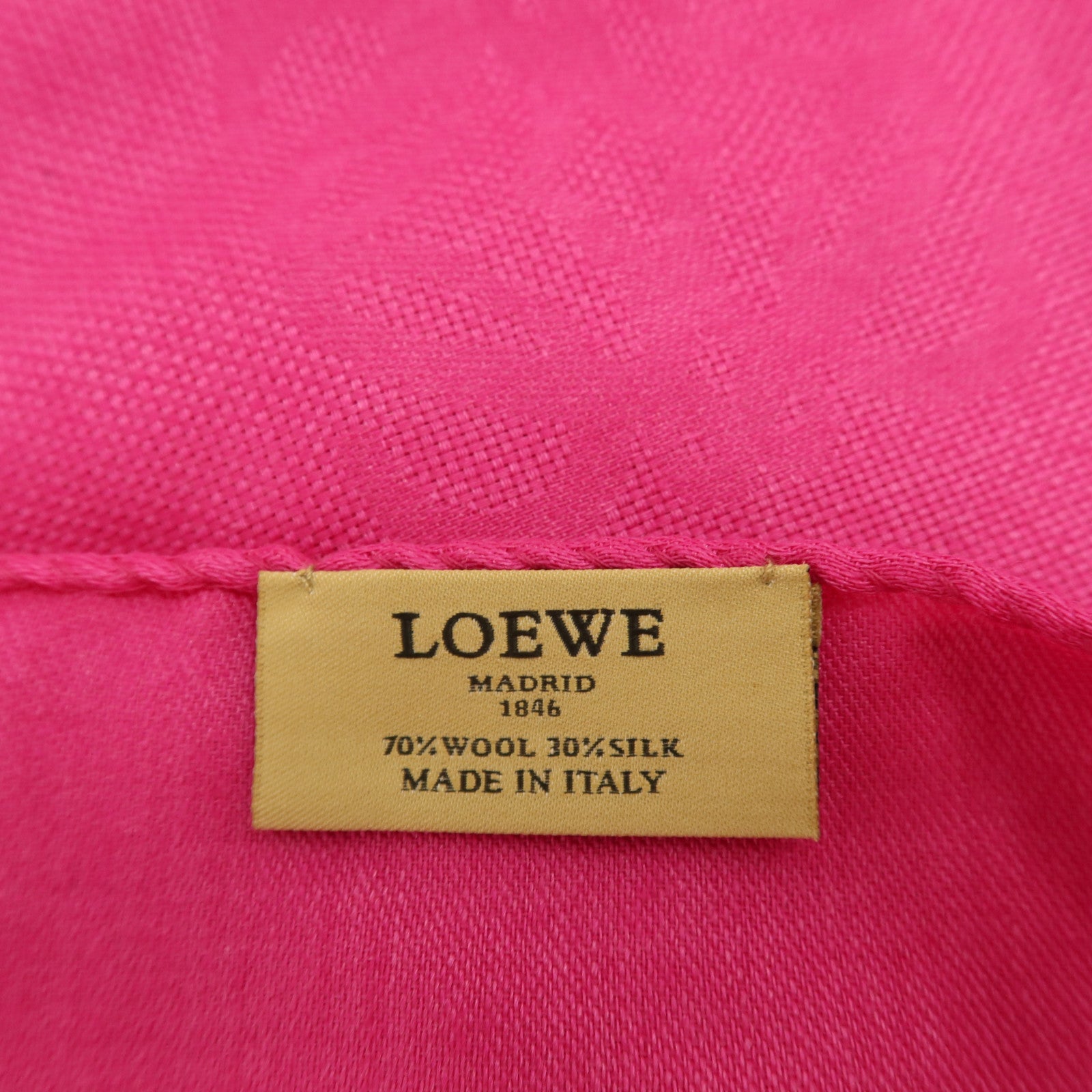 LOEWE 【激減優惠】羊毛/絲質Scarf 43x200cm絲巾