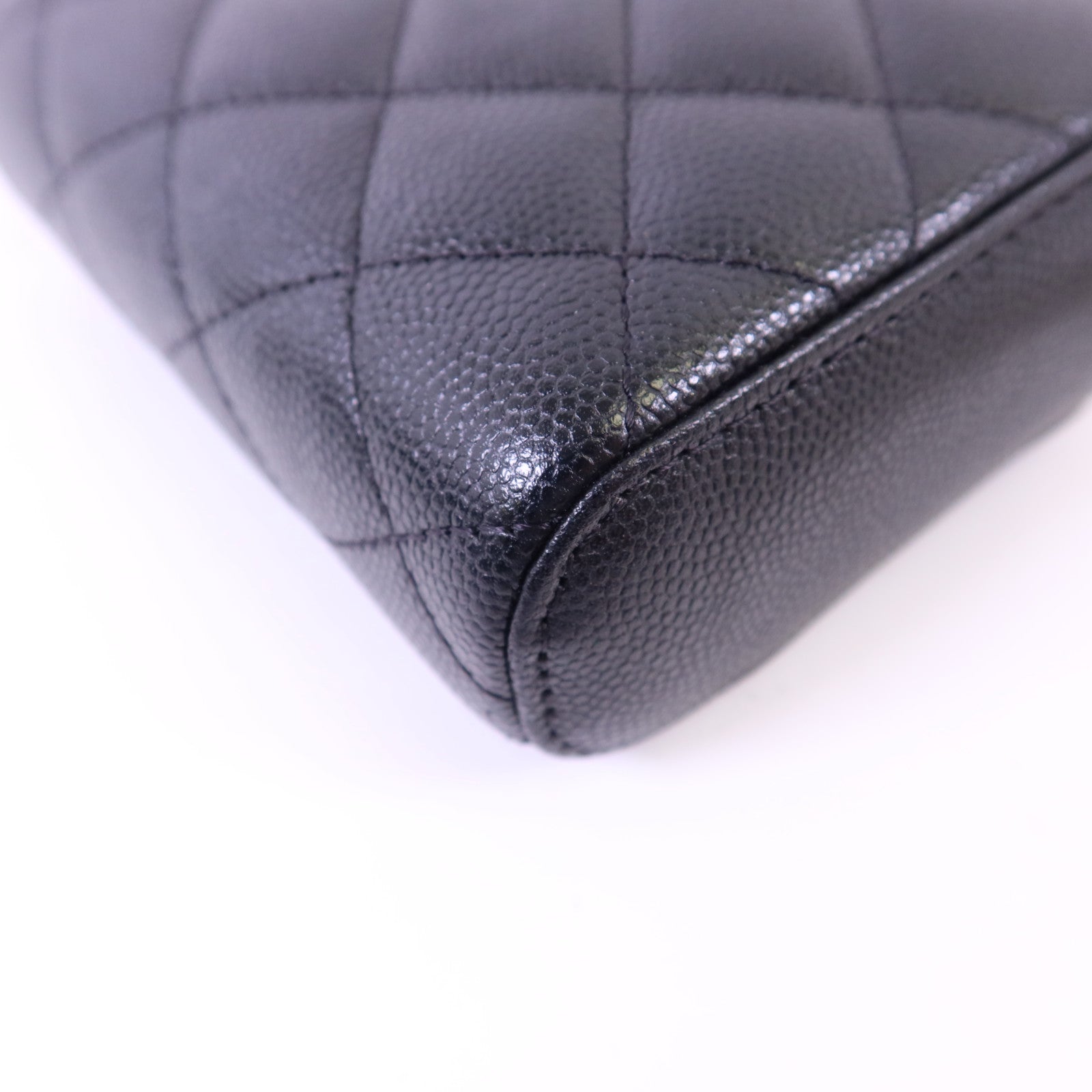 CHANEL 牛皮皮革Chain Shoulder金扣鏈帶肩背袋