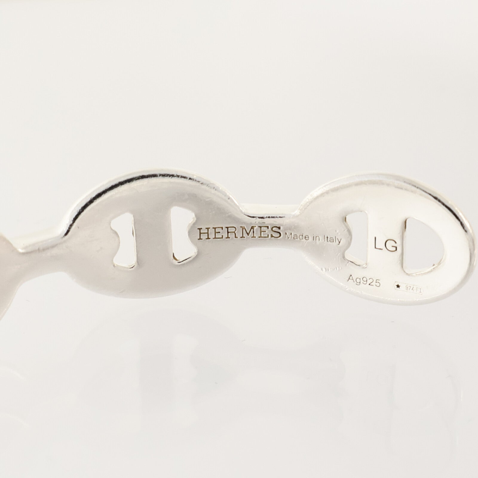 HERMES 925純銀Chaine D'ancre Enchainee Bracelet手鏈
